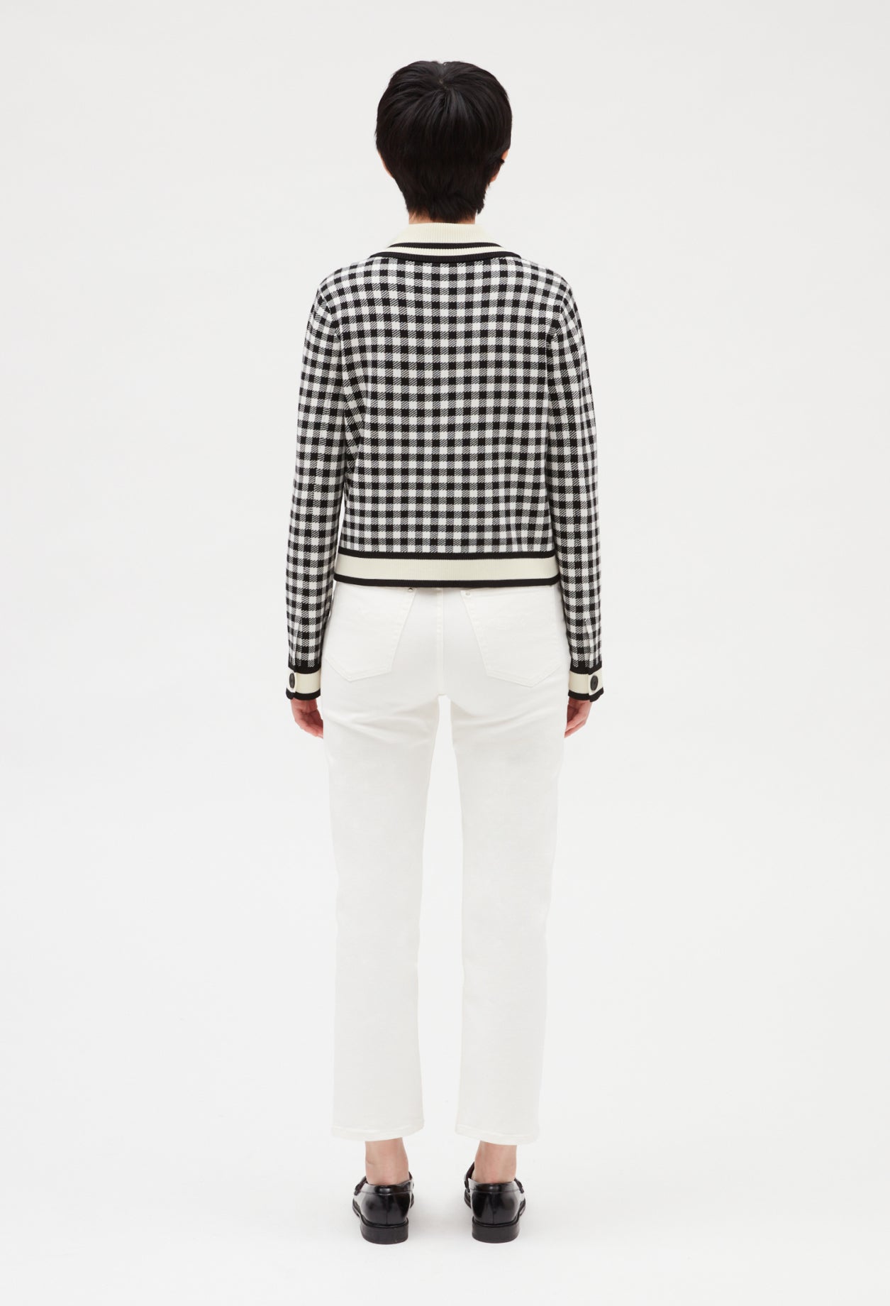 Cardigan vichy col claudine Faume - seconde main