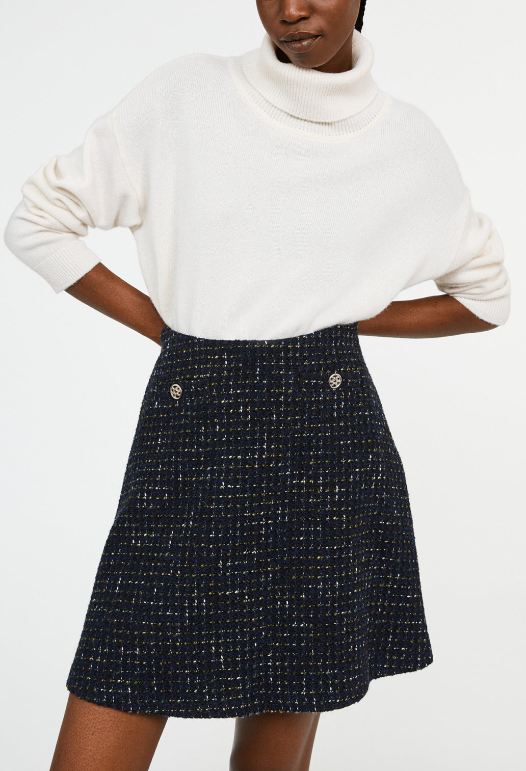 Jupe trapéze tweed Faume - seconde main