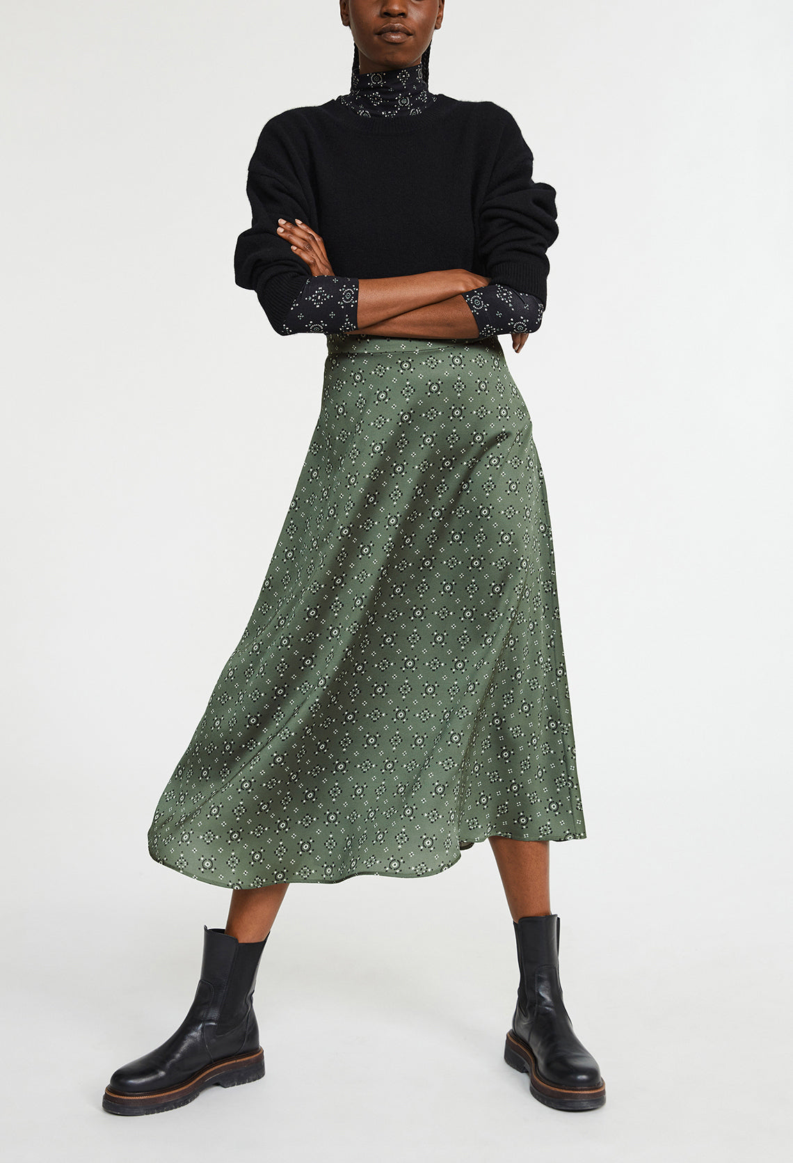 Jupe imprimée géométrique Faume - seconde main