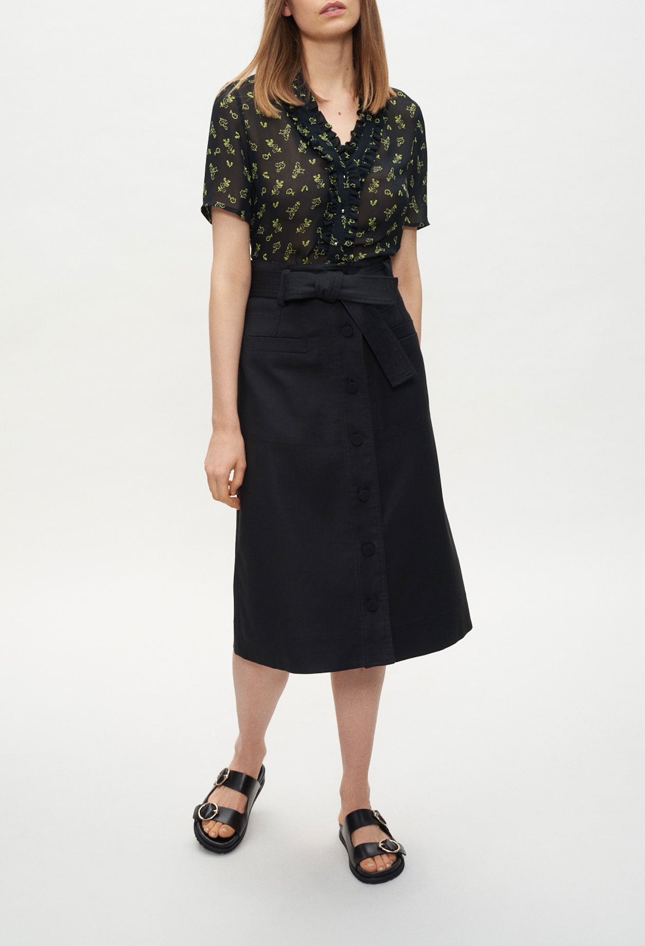 Chemisier imprimé à manches courtes Faume - seconde main