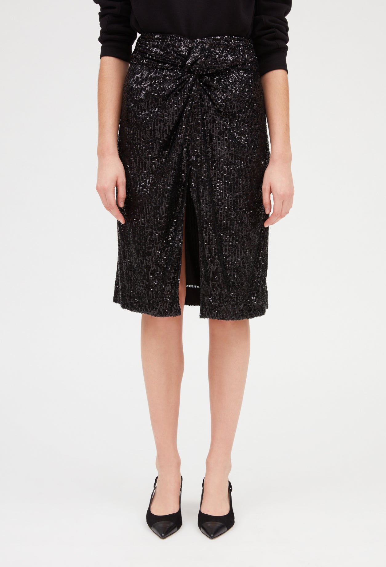 Jupe noire ornée de sequins Faume - seconde main