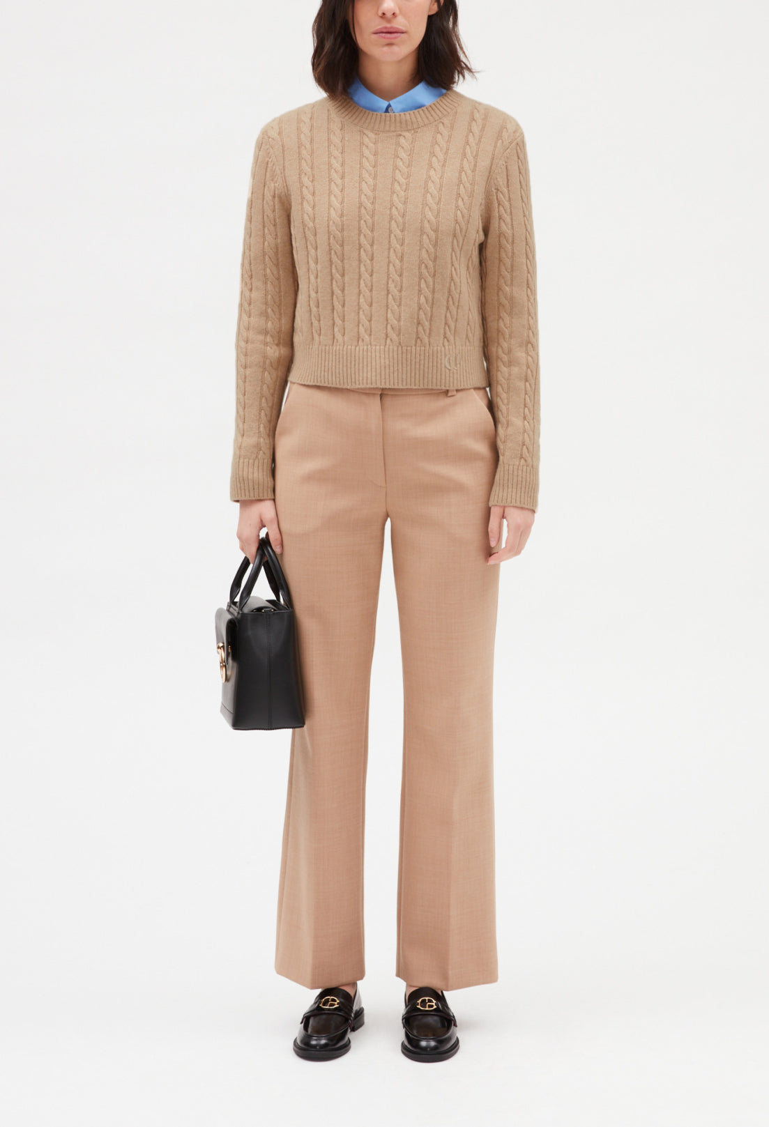 Pull court maille torsadée Faume - seconde main