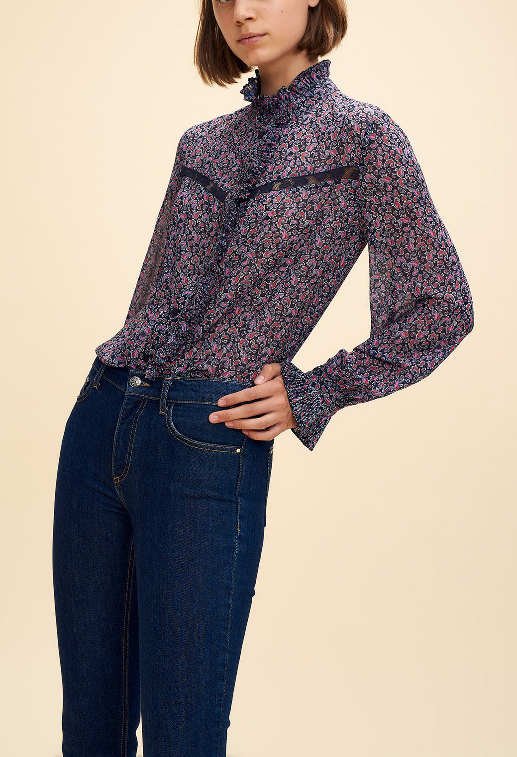 Chemise imprimée détails de volants Faume - seconde main