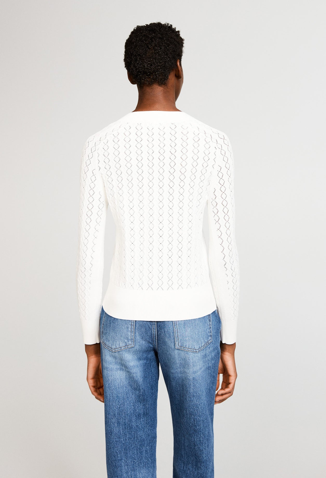 Cardigan en maille ajourée Faume - seconde main