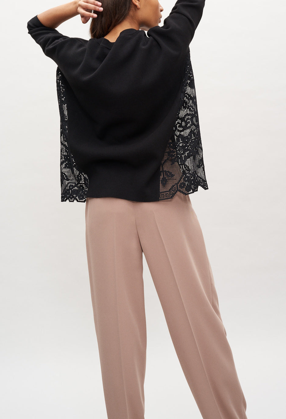 Pull à incrustations de dentelle Faume - seconde main