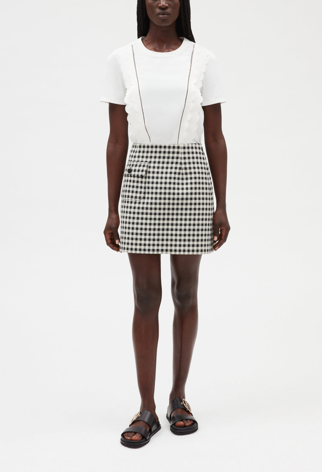 Jupe courte vichy Faume - seconde main