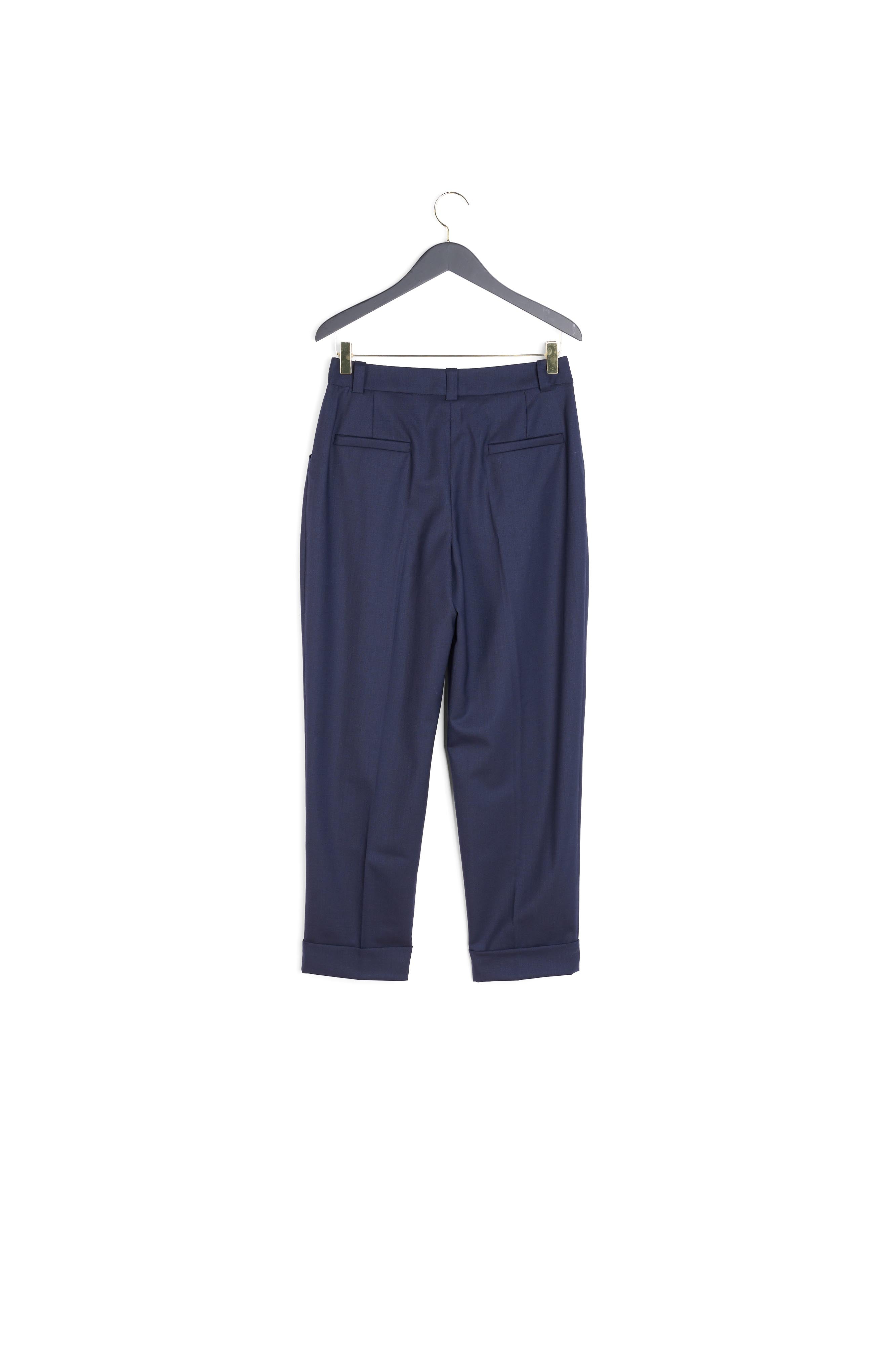 Pantalon à revers laine traçable Faume - seconde main