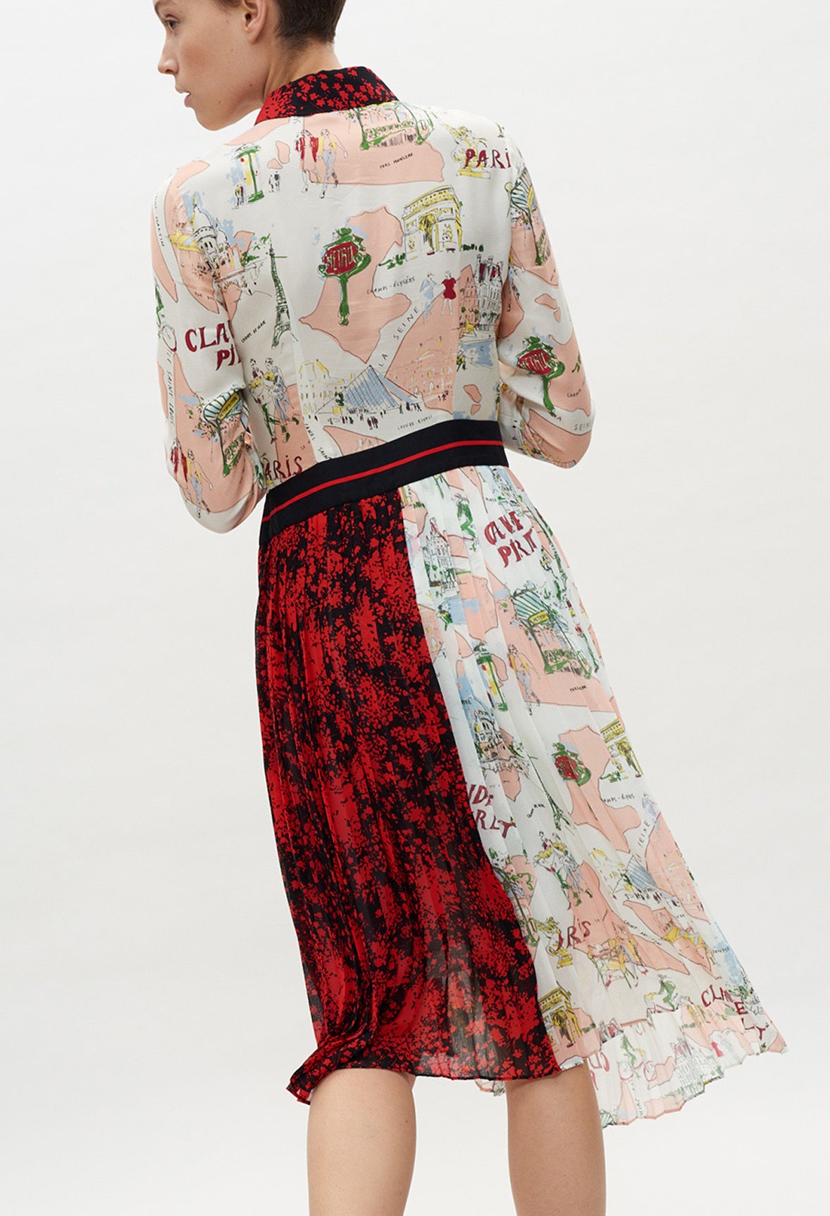 Robe mi-longue imprimée Faume - seconde main