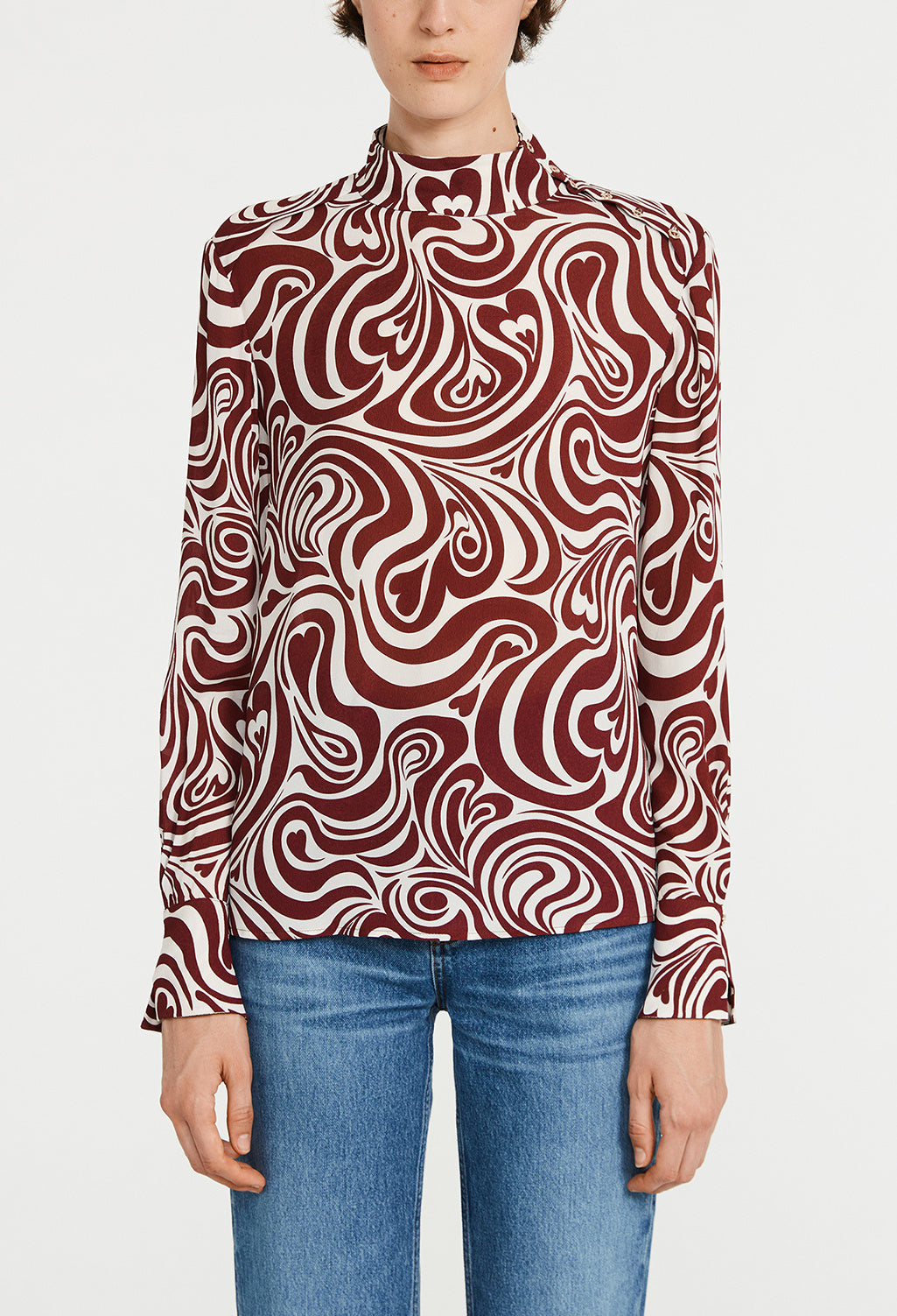 Blouse imprimé coeur Faume - seconde main