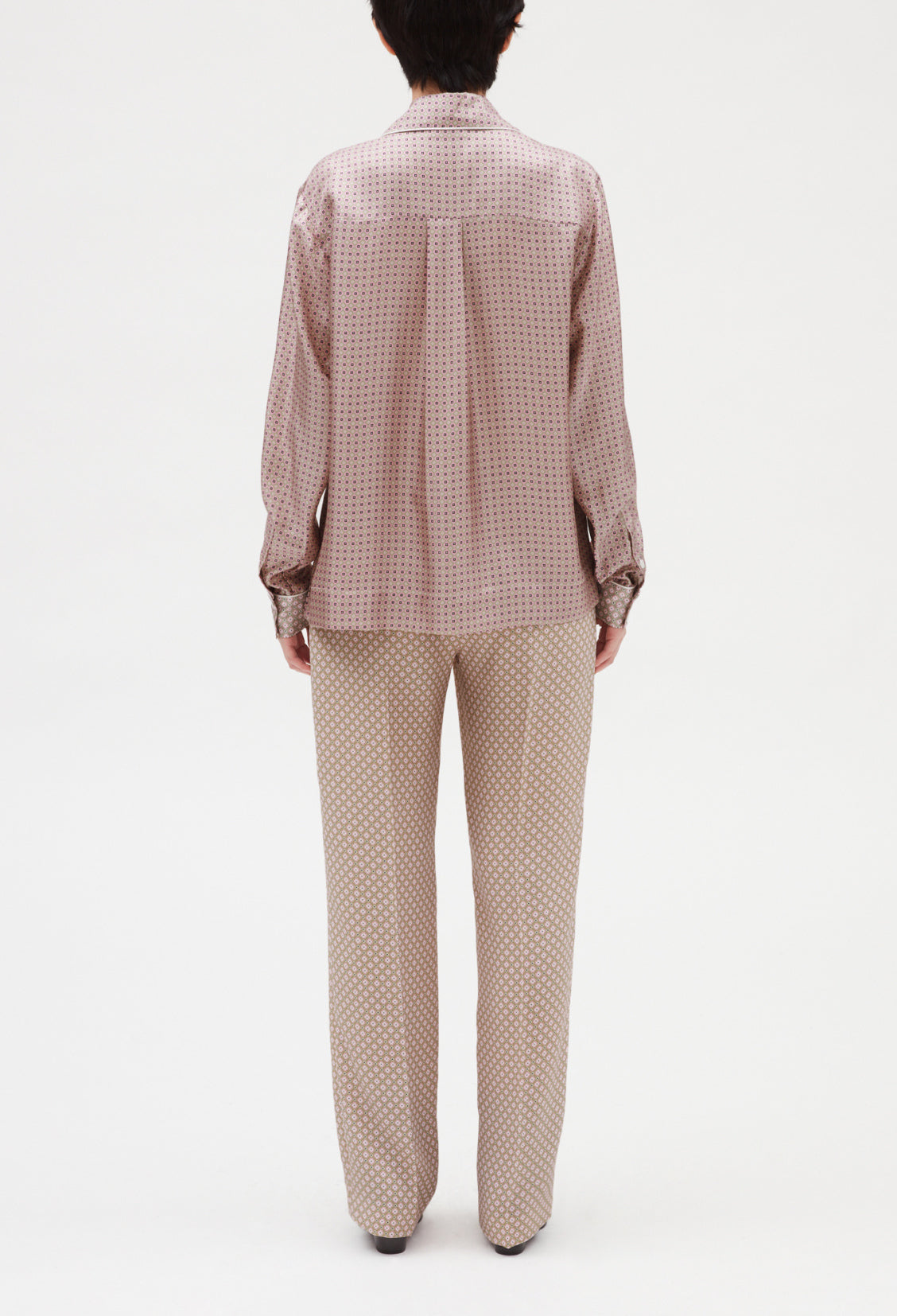 Chemise soie rose poudré Faume - seconde main