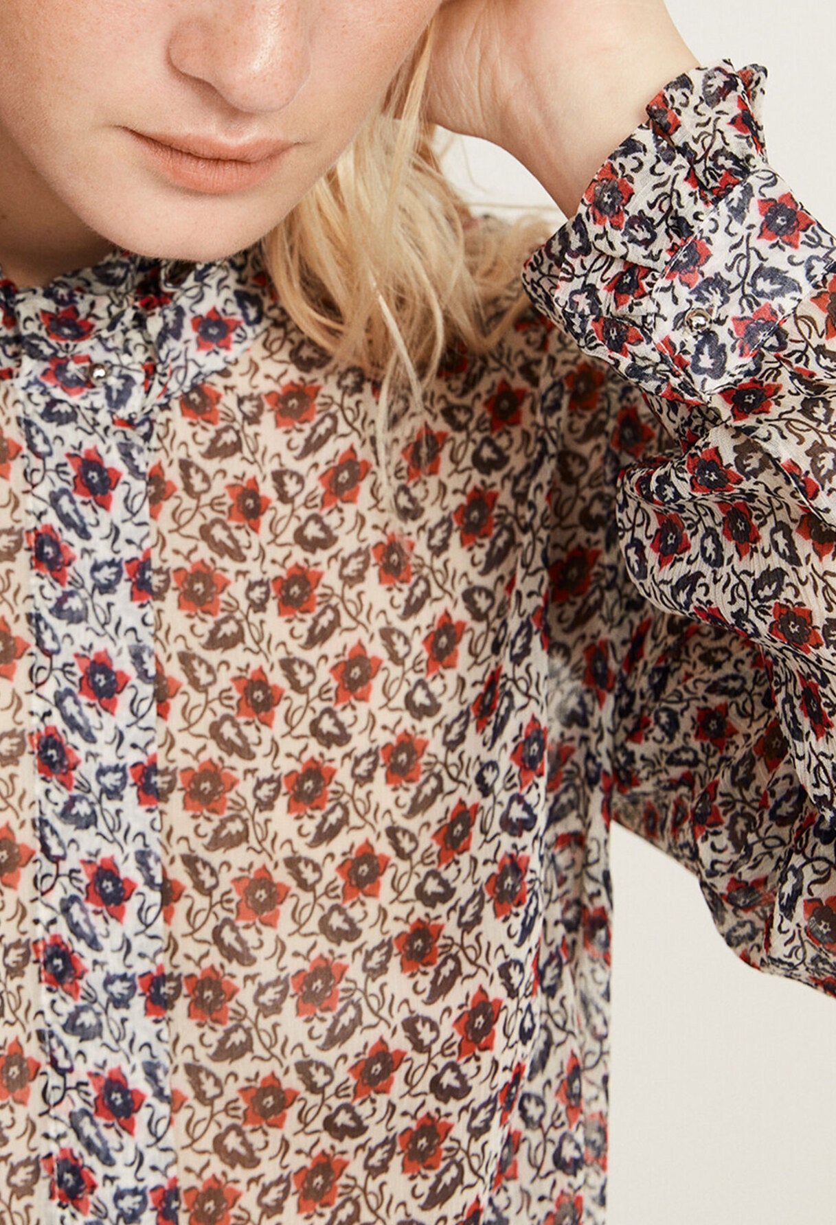 Chemise à col froncé Faume - seconde main