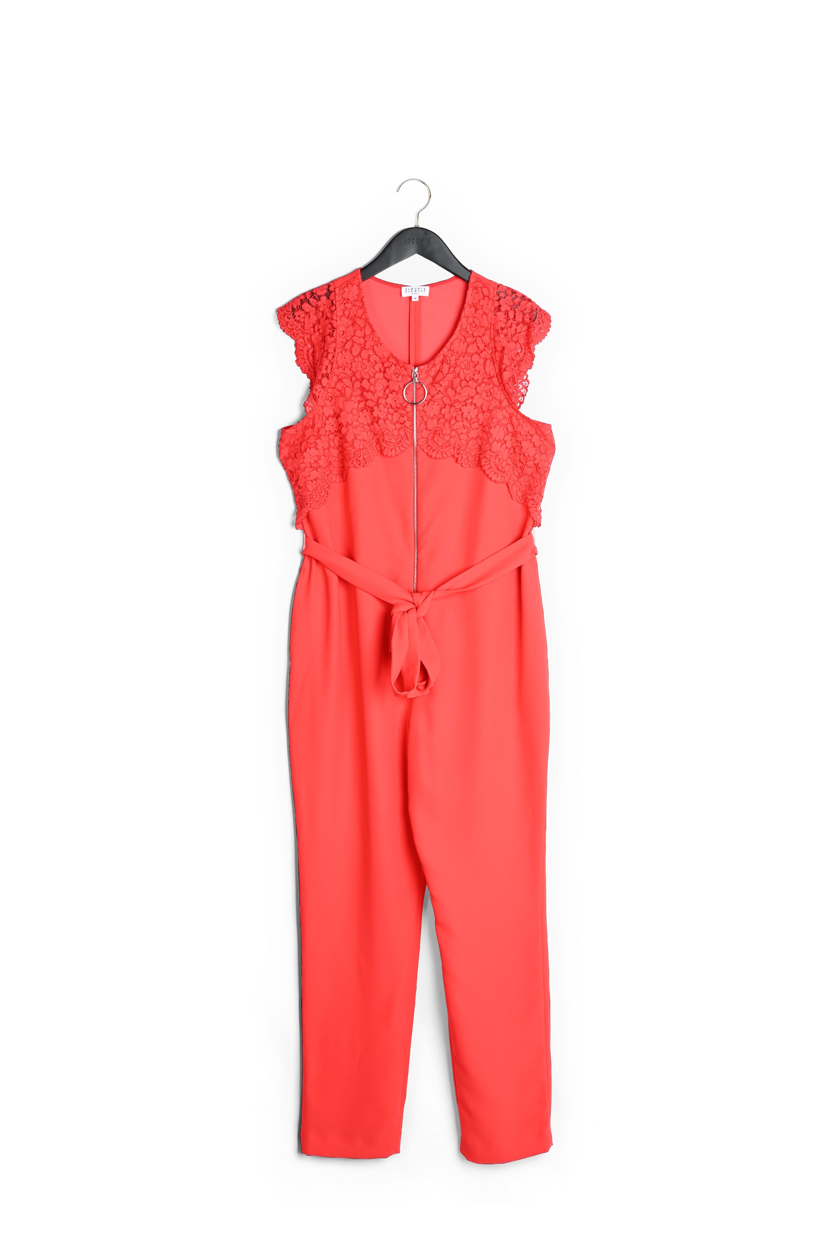 Combinaison zippée à détail dentelle Faume - seconde main