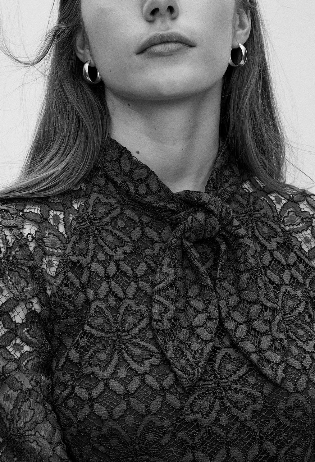 Robe dentelle col nœud Faume - seconde main