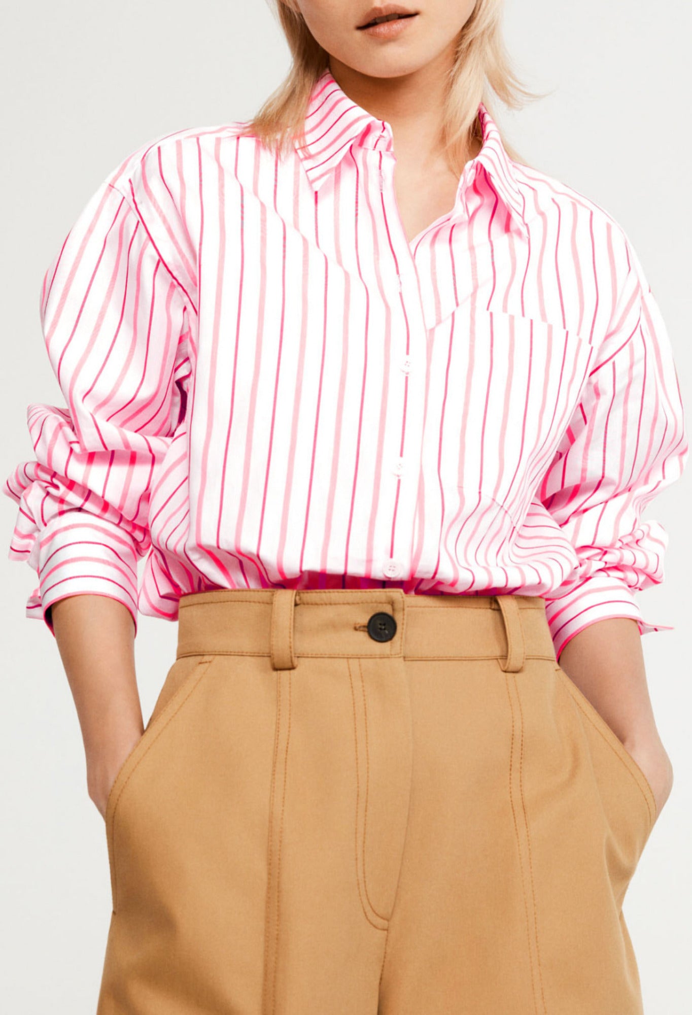 Chemise rayée maxi oversized Faume - seconde main