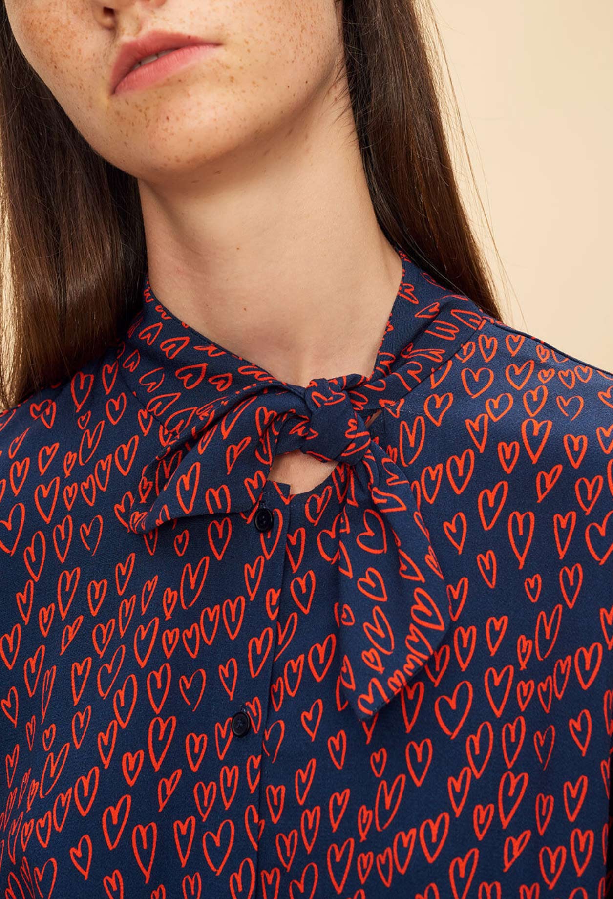 Chemise imprimé cœur Faume - seconde main