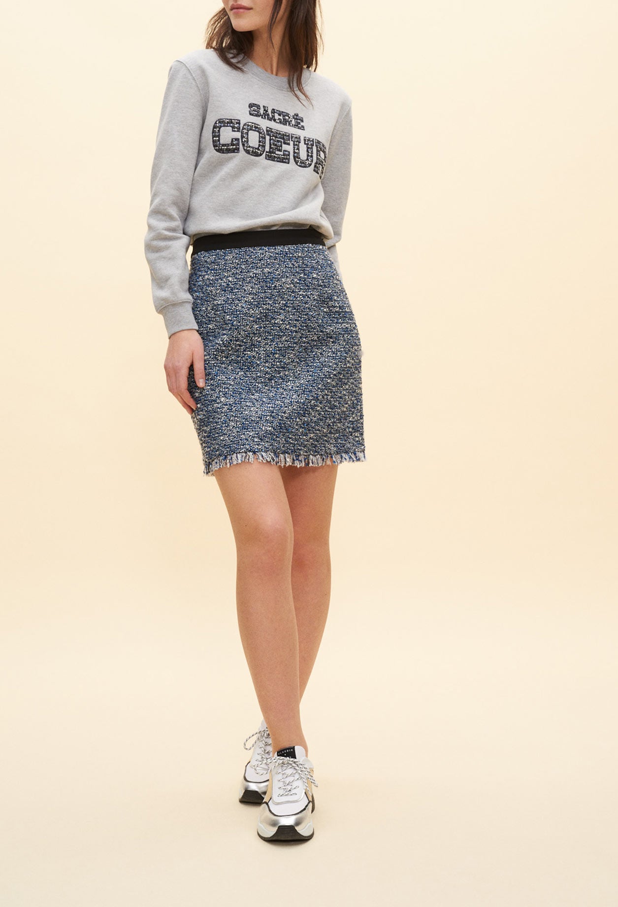 Jupe courte aux reflets métallisés Faume - seconde main