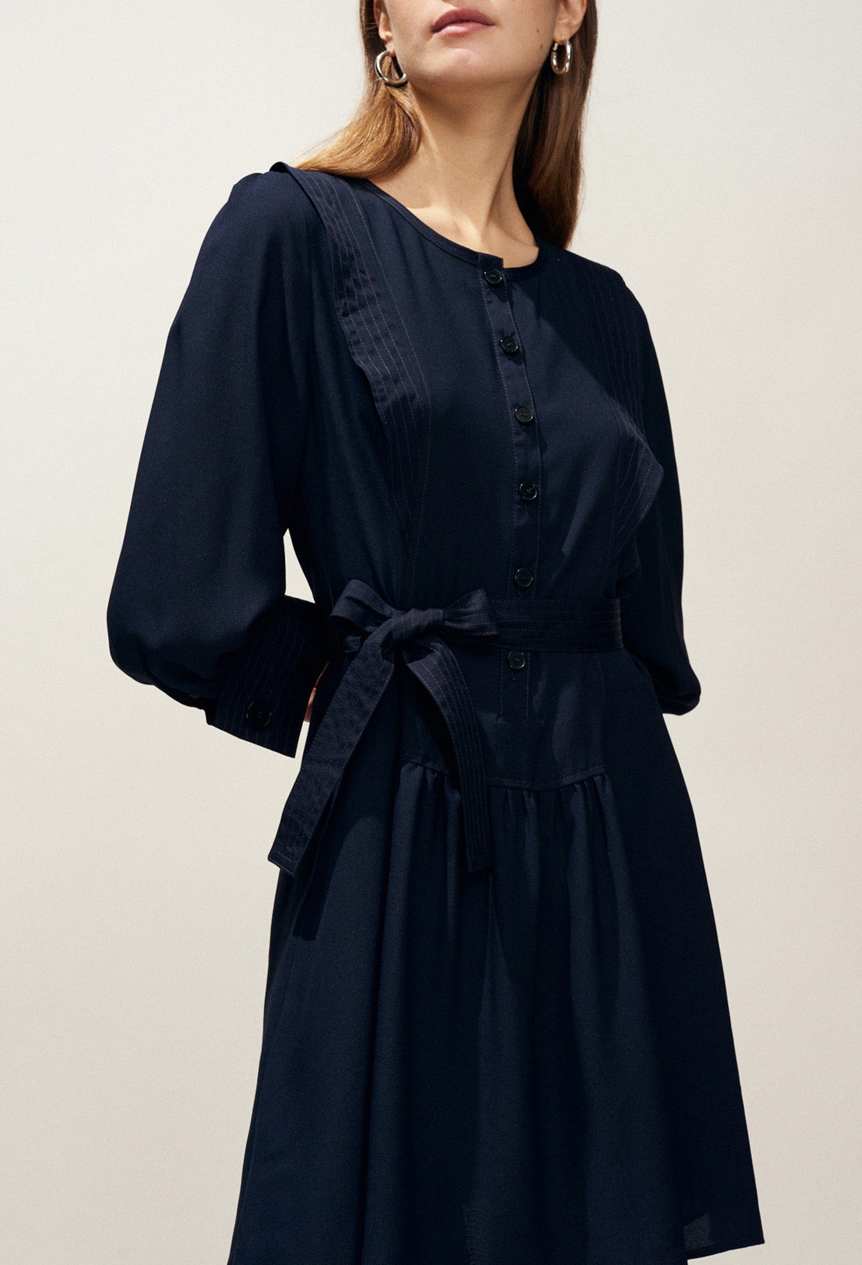 Robe à volants ceinturée Faume - seconde main