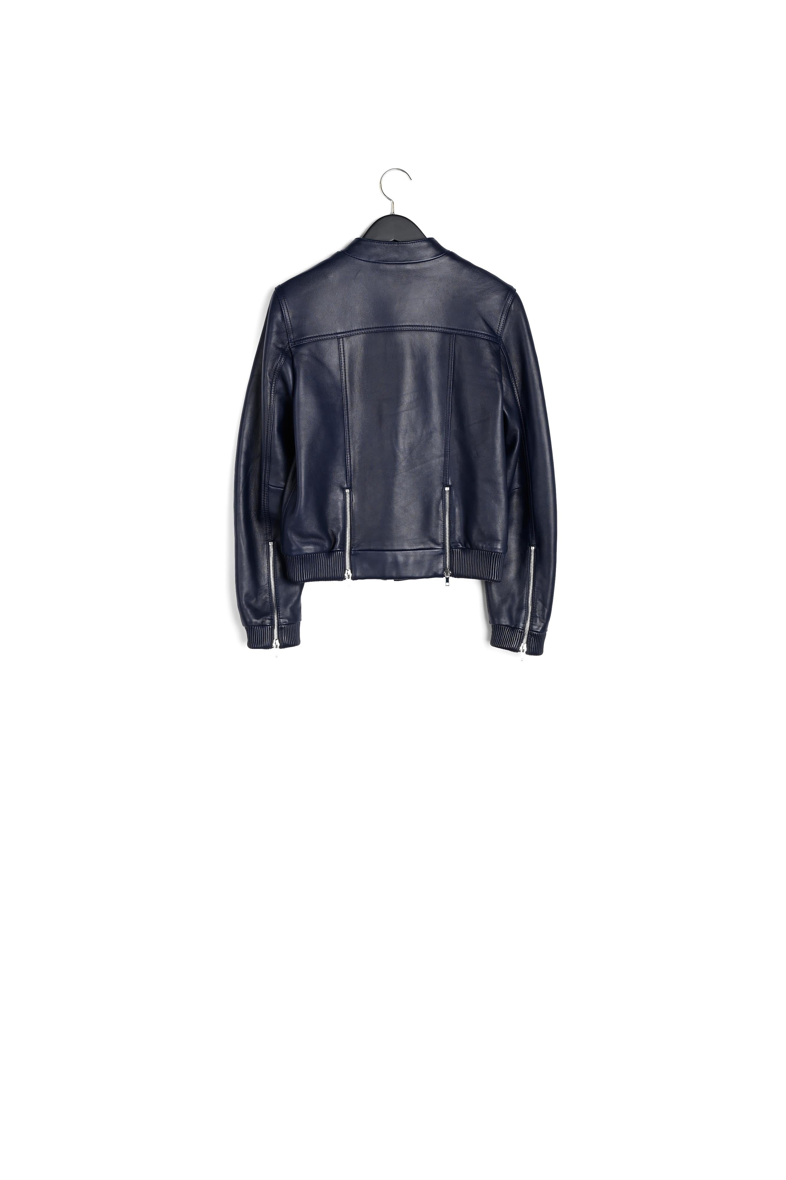 Blouson en cuir façon teddy Faume - seconde main