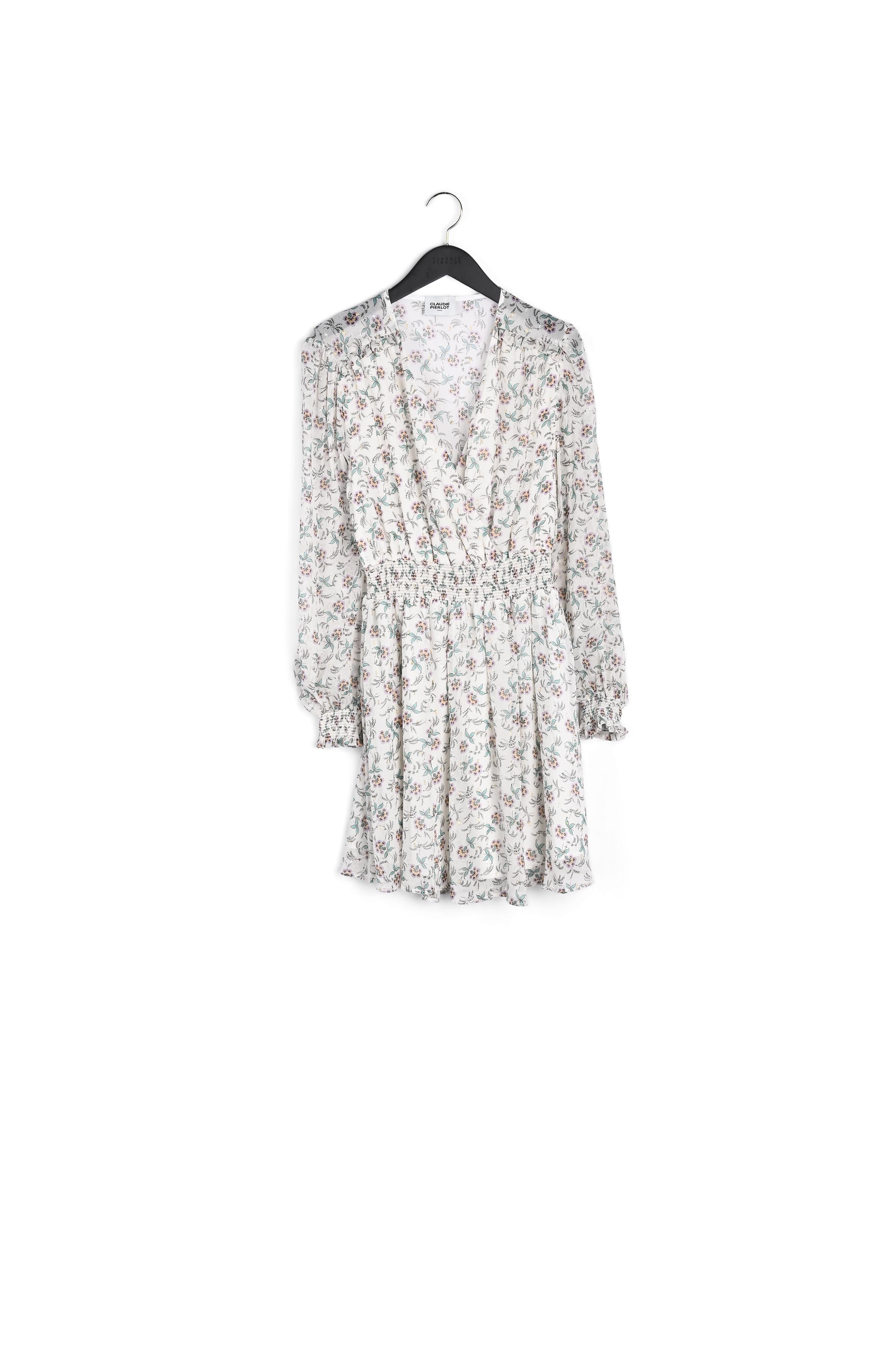 Robe courte motif floral métallisé Faume - seconde main
