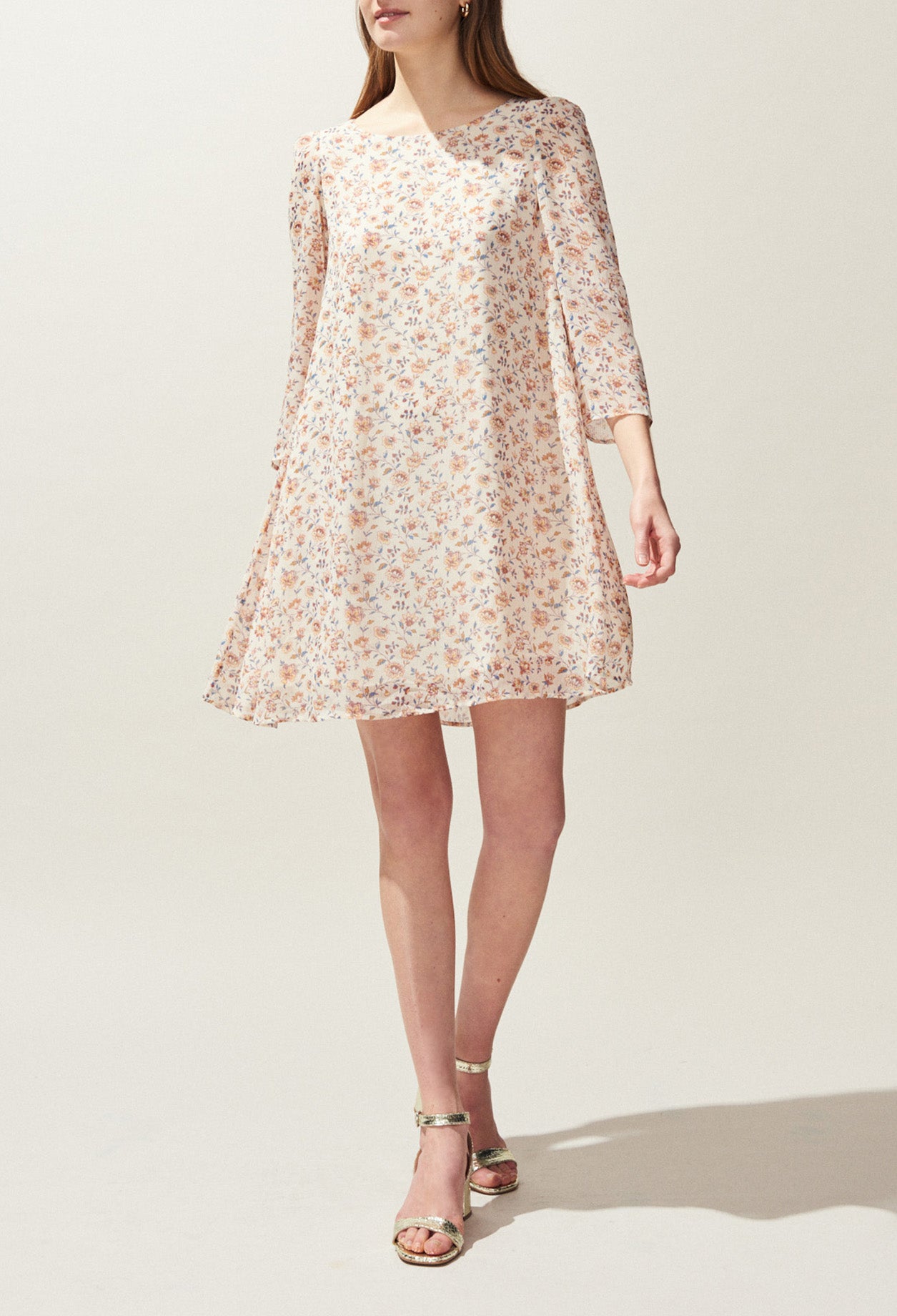 Robe RIFIFI imprimé fleuri ivoire Faume - seconde main