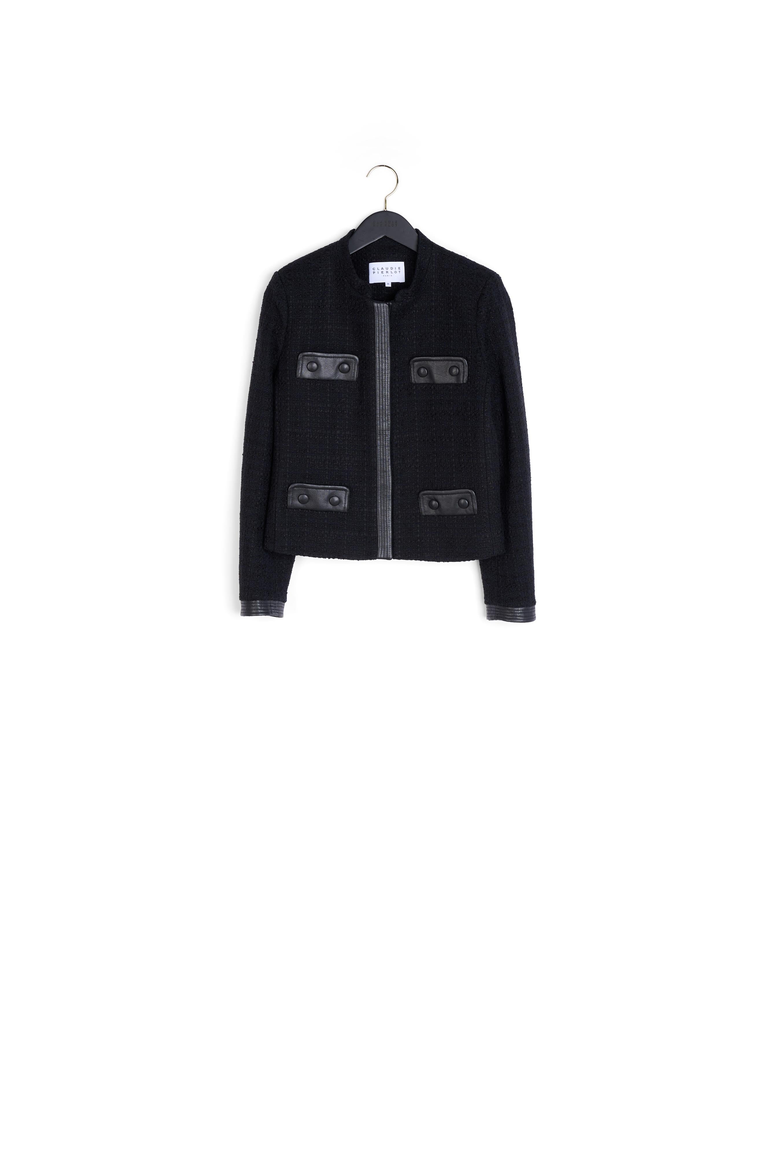 Veste courte zippée en tweed Faume - seconde main