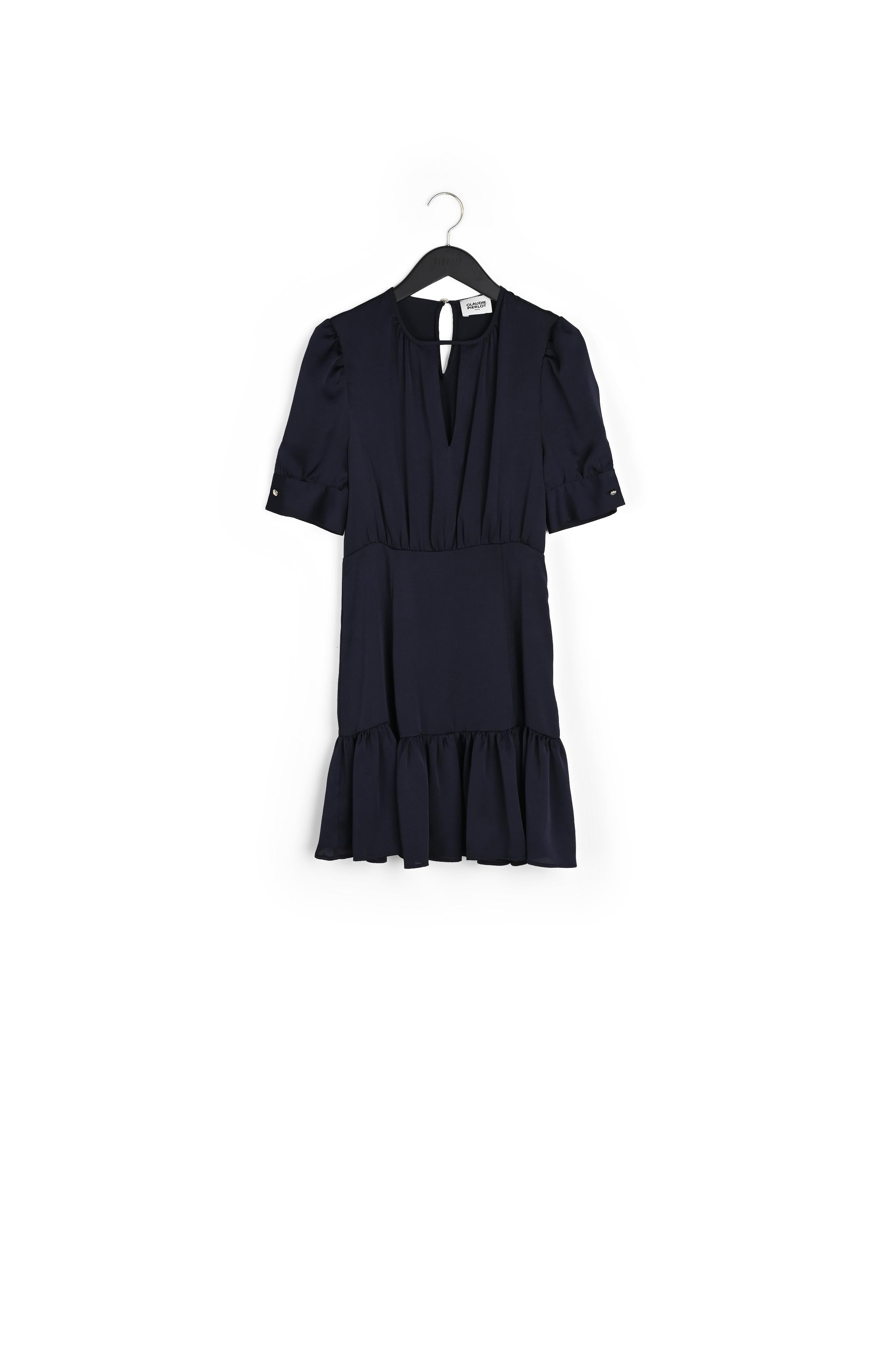 Robe courte volantée marine Faume - seconde main