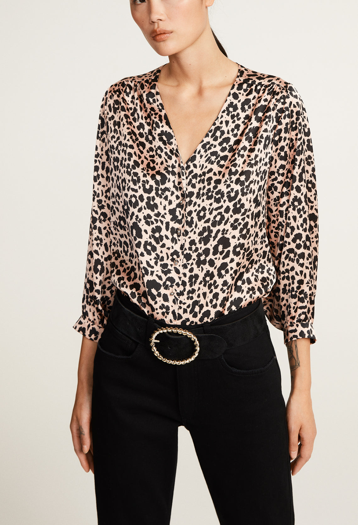 Blouse évasée léopard Faume - seconde main