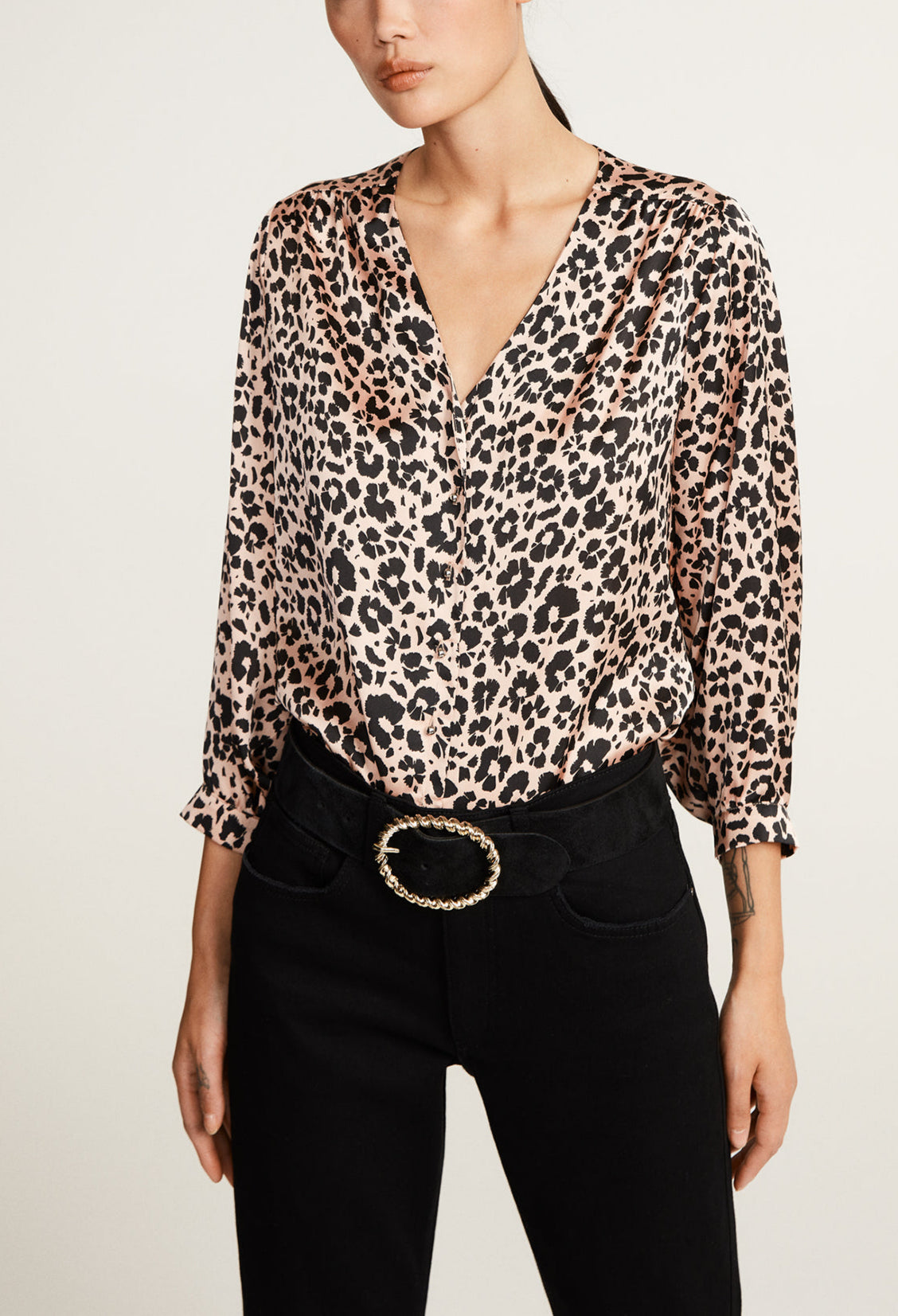 Blouse évasée léopard Faume - seconde main