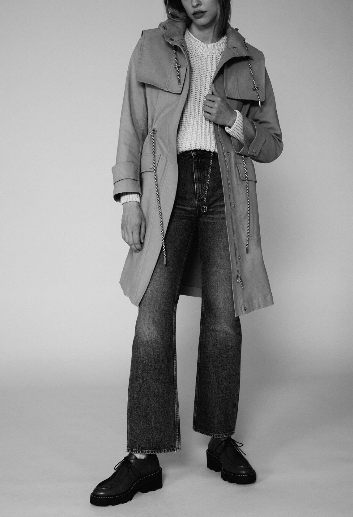 Trench long à capuche Faume - seconde main