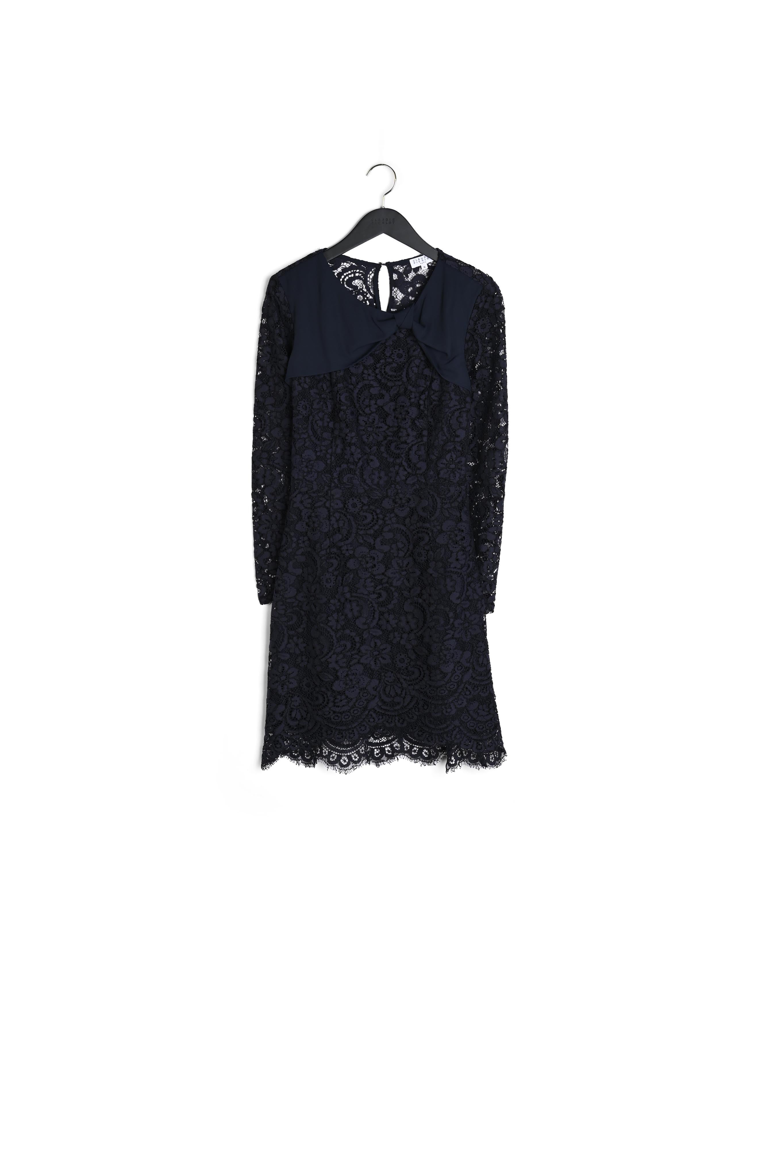 Robe manches longues dentelle bi-matière Faume - seconde main