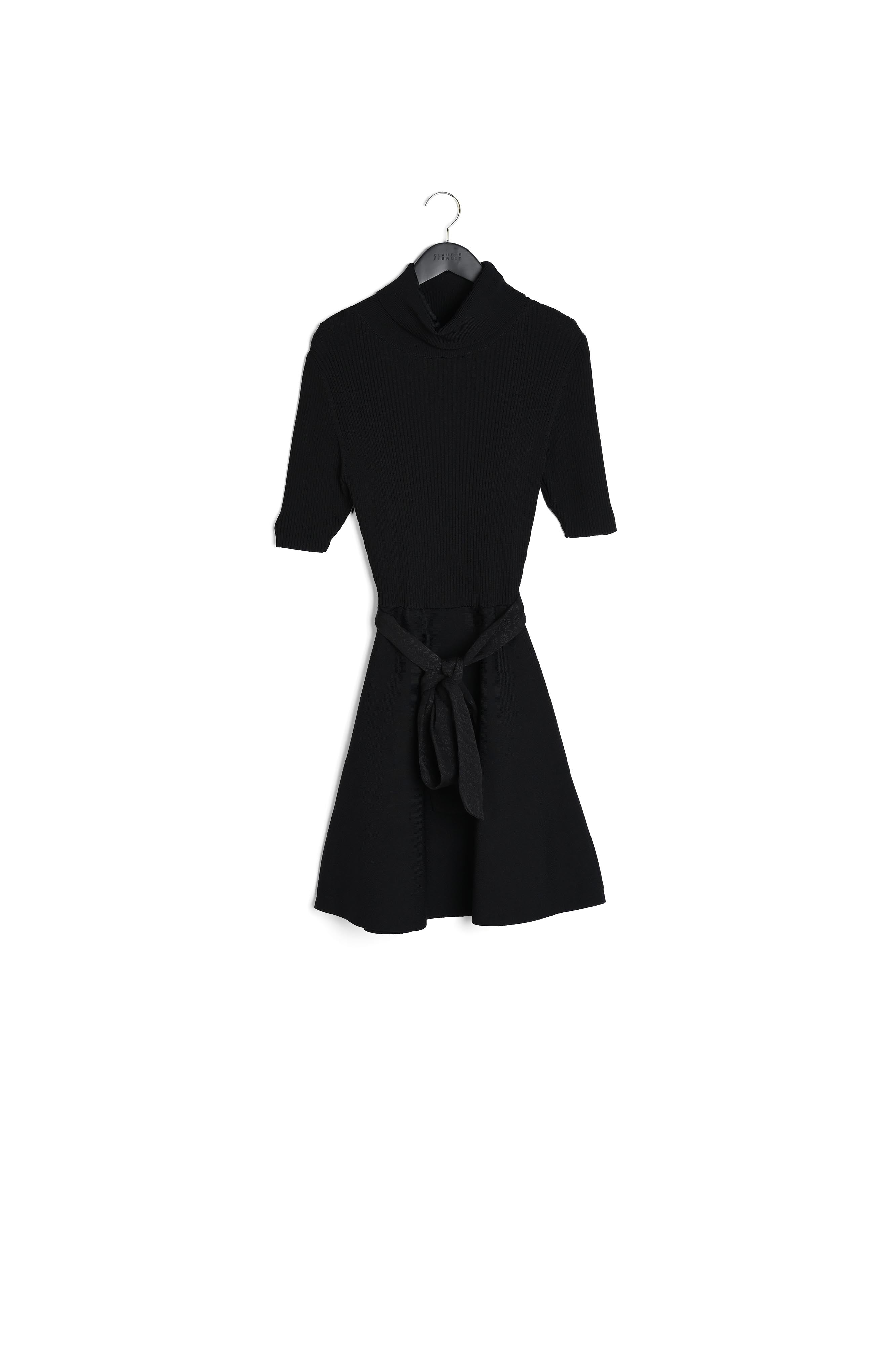 Robe maille col roulé ceinturée Faume - seconde main