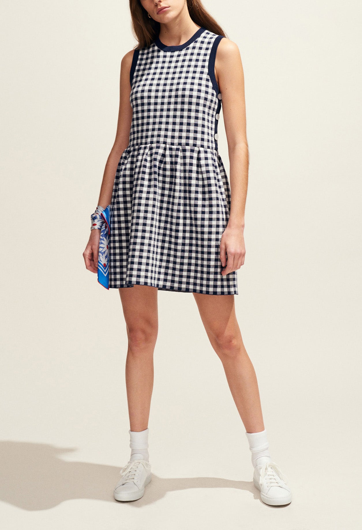 Robe en maille à carreaux vichy Faume - seconde main