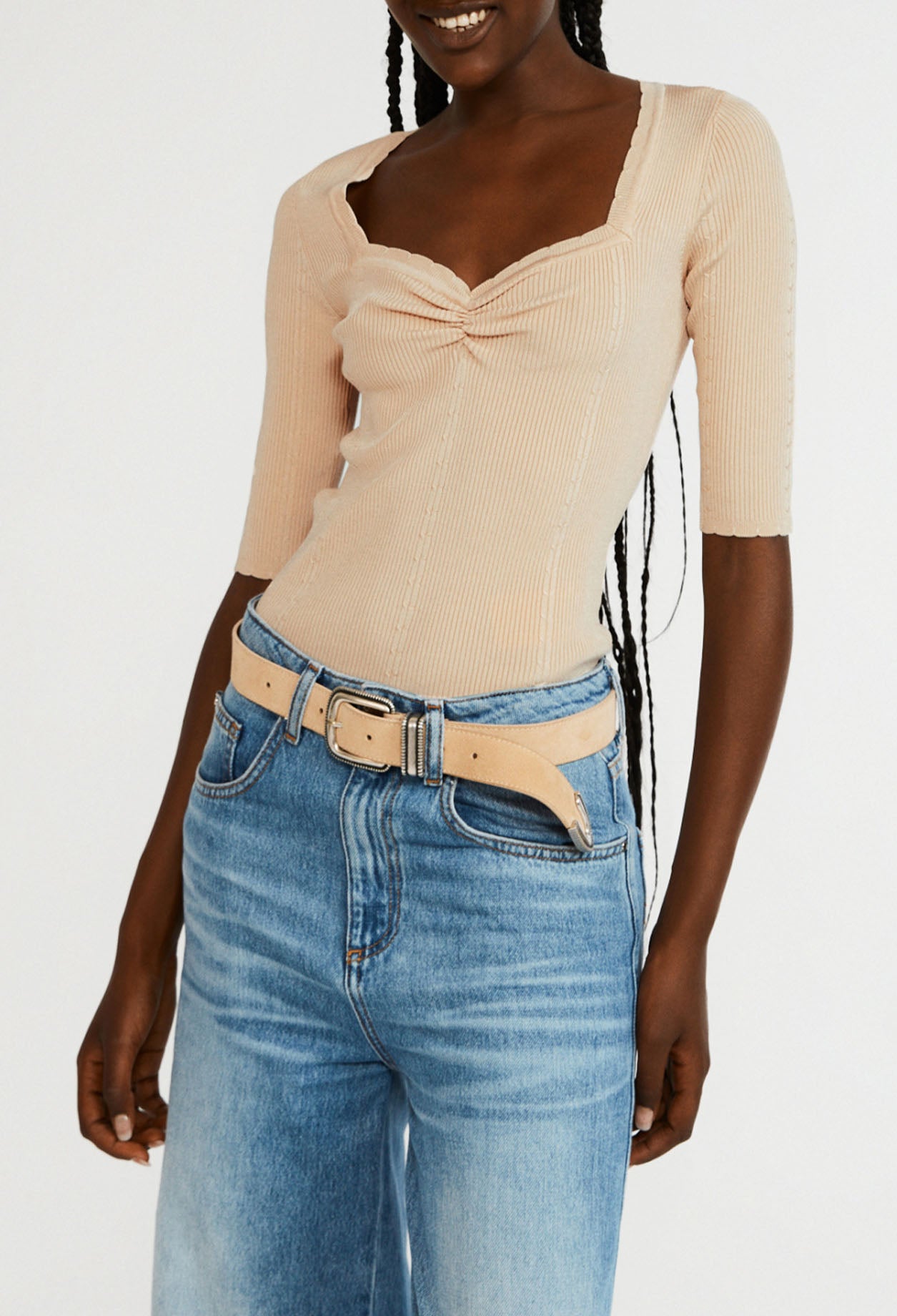 Haut en maille en viscose recyclée Faume - seconde main