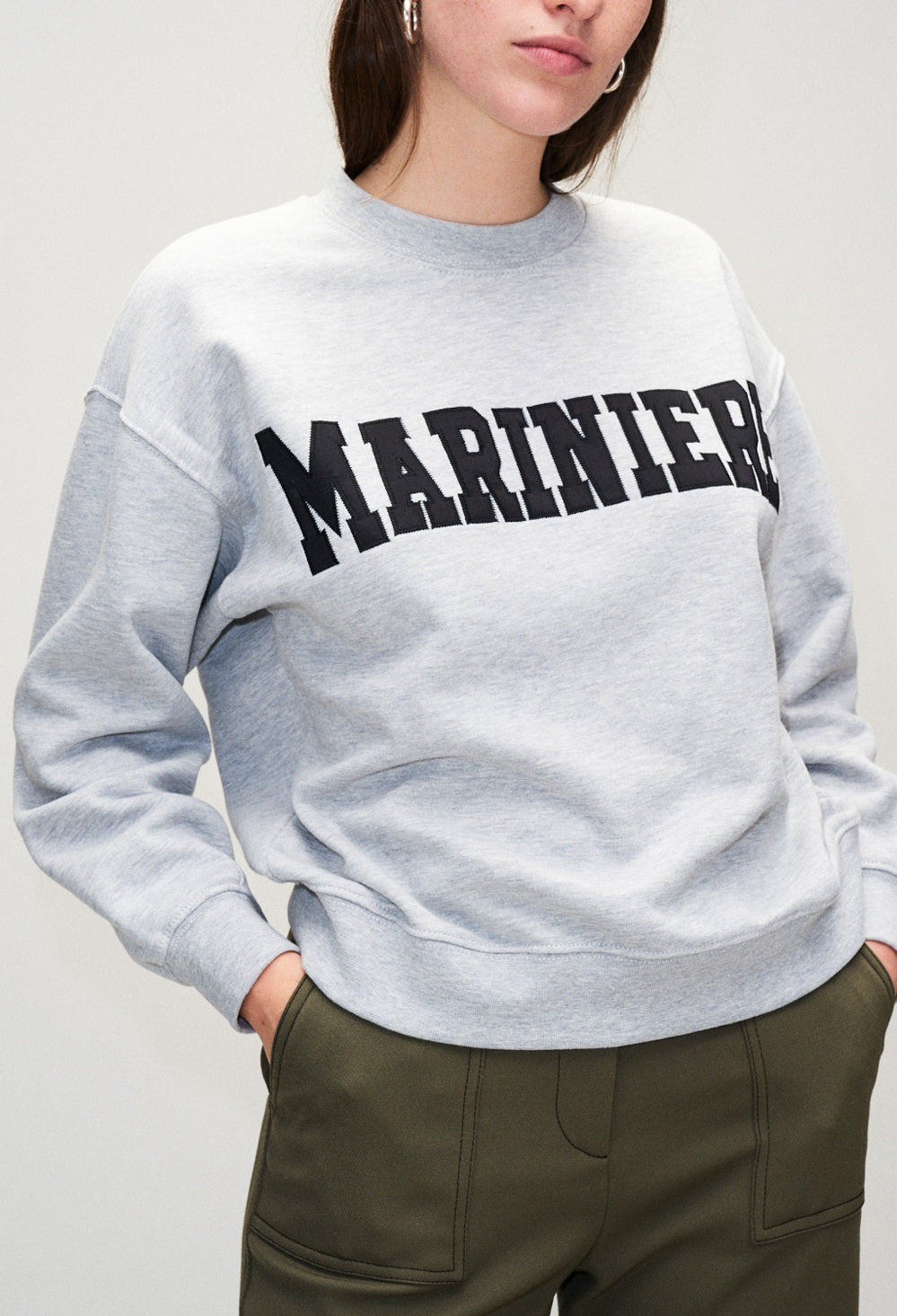 Sweat sérigraphie marinière Faume - seconde main