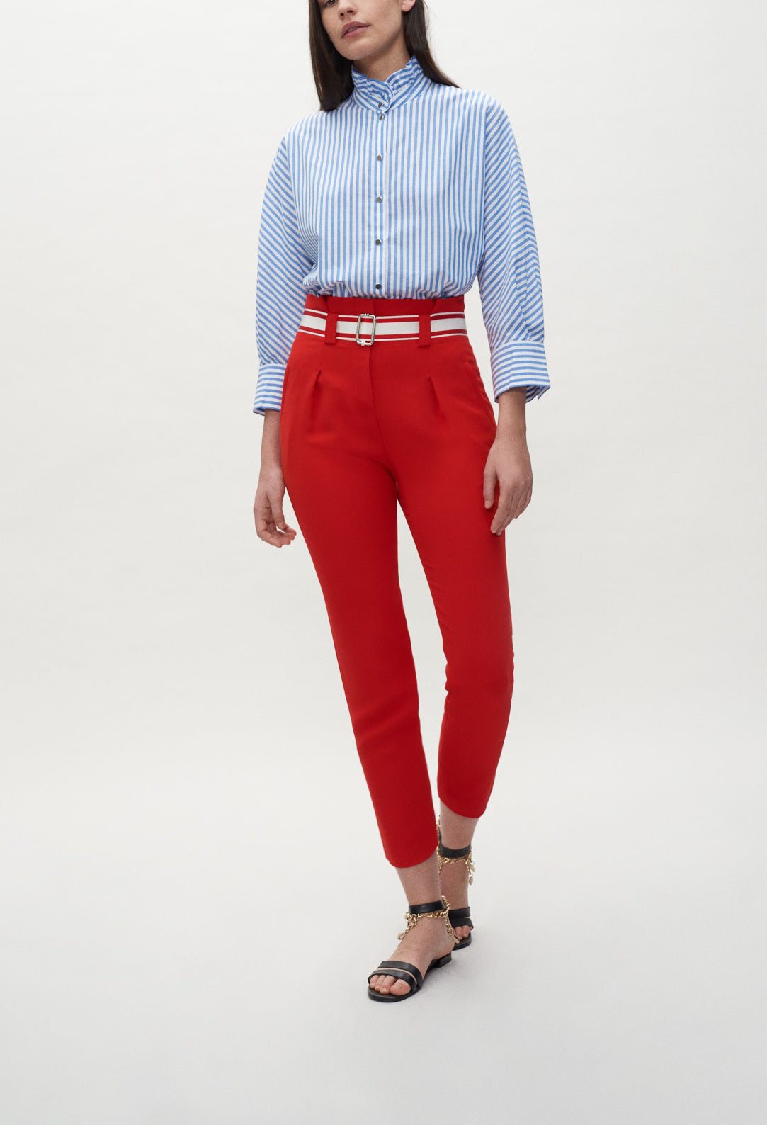 Pantalon de tailleur ceinturé Faume - seconde main