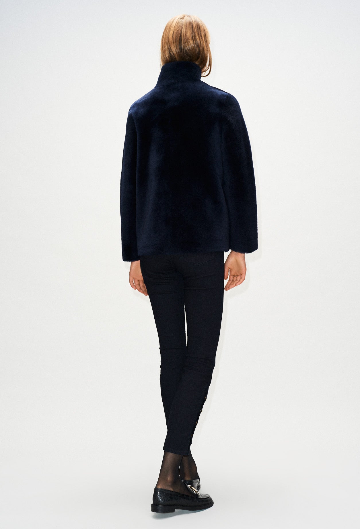 Manteau court en peau lainée Faume - seconde main