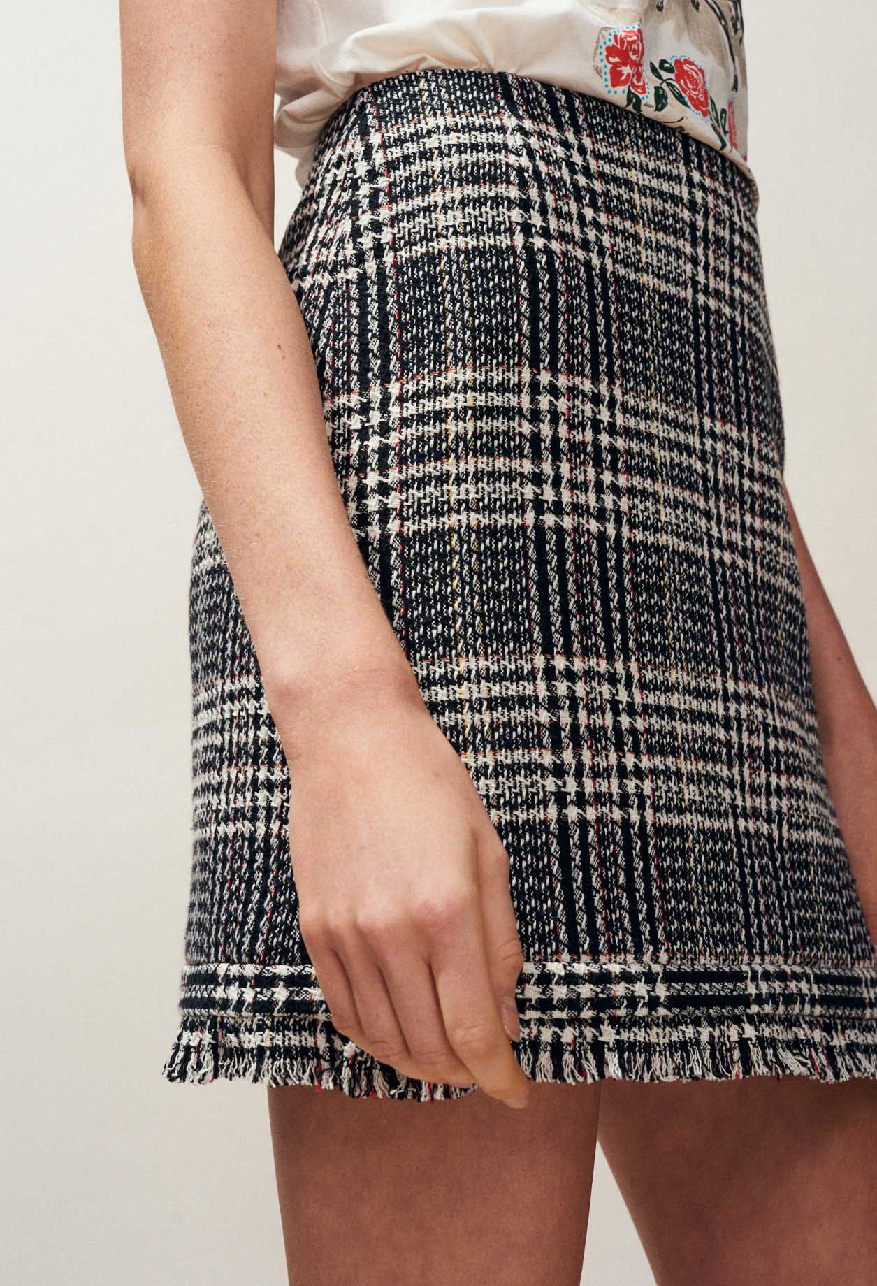 Jupe droite en tweed Faume - seconde main