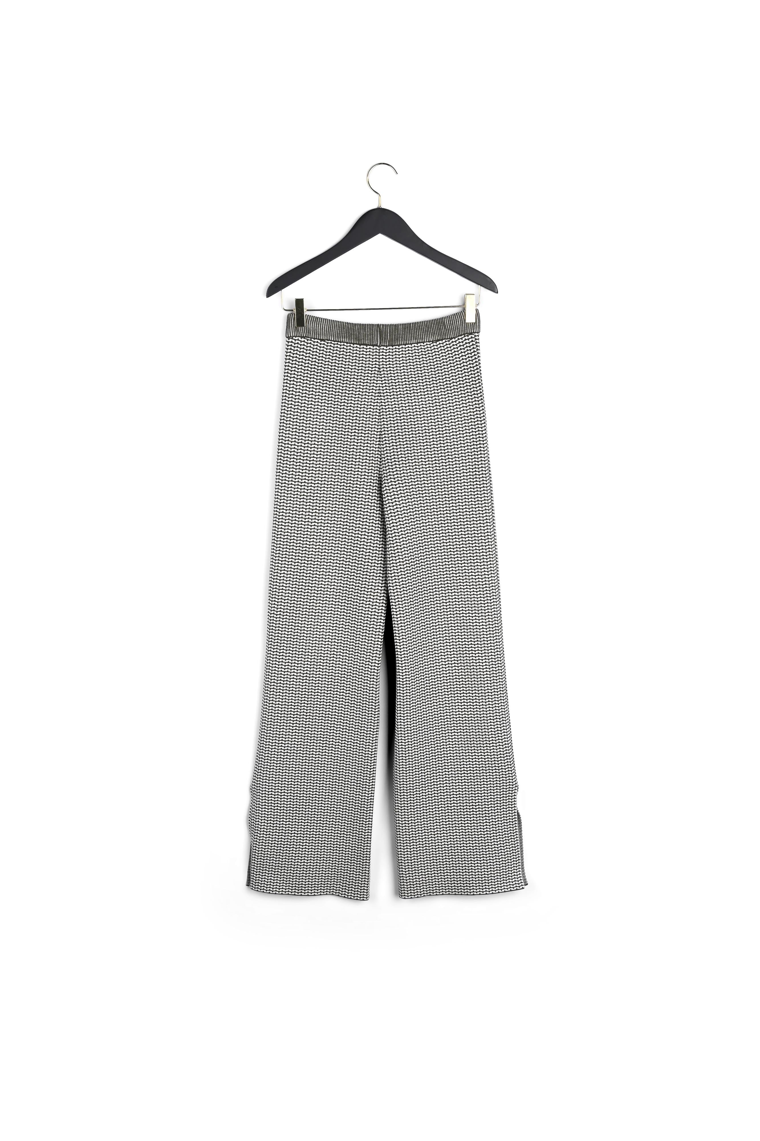 Pantalon bicolore maille à motifs Faume - seconde main