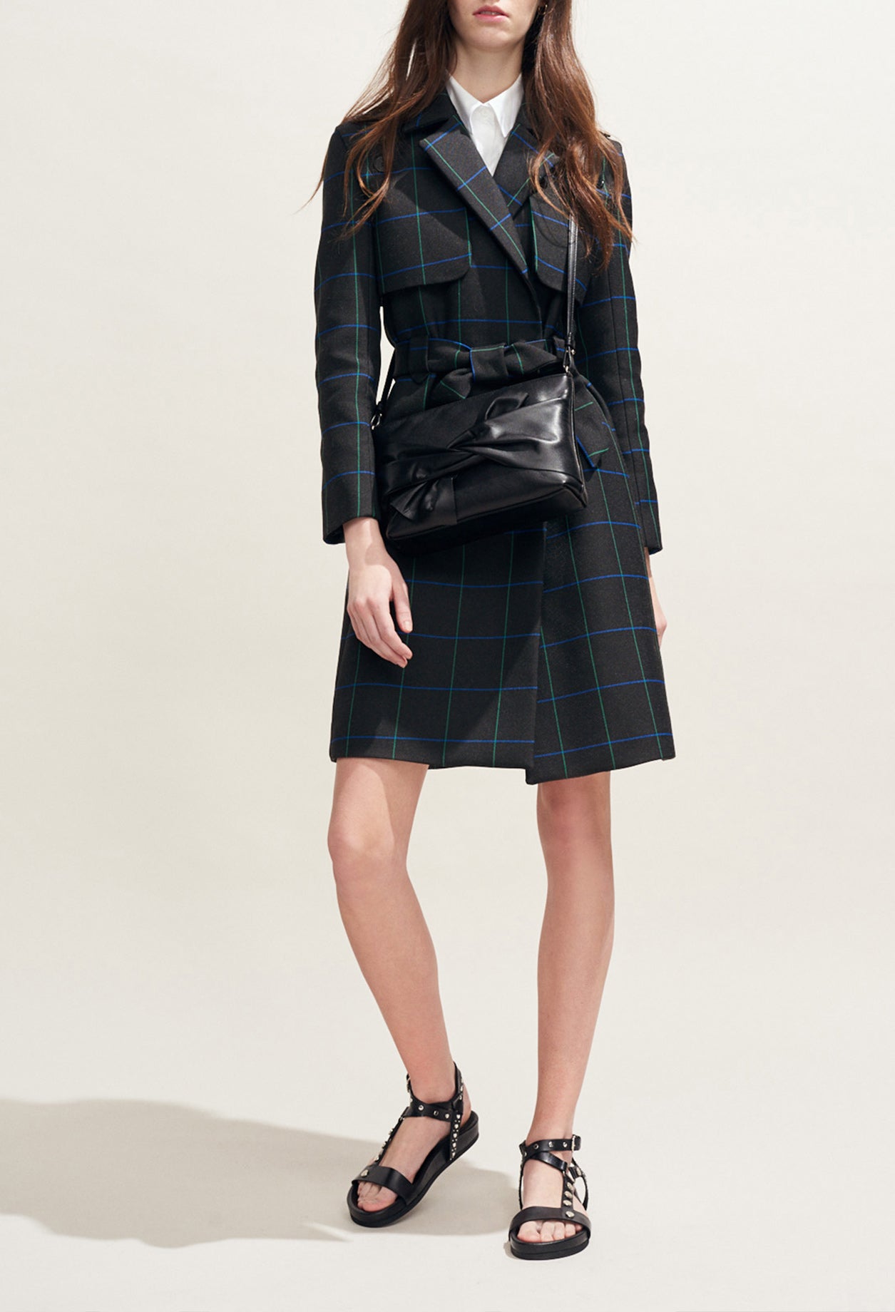 Trench à carreaux fenêtre Faume - seconde main