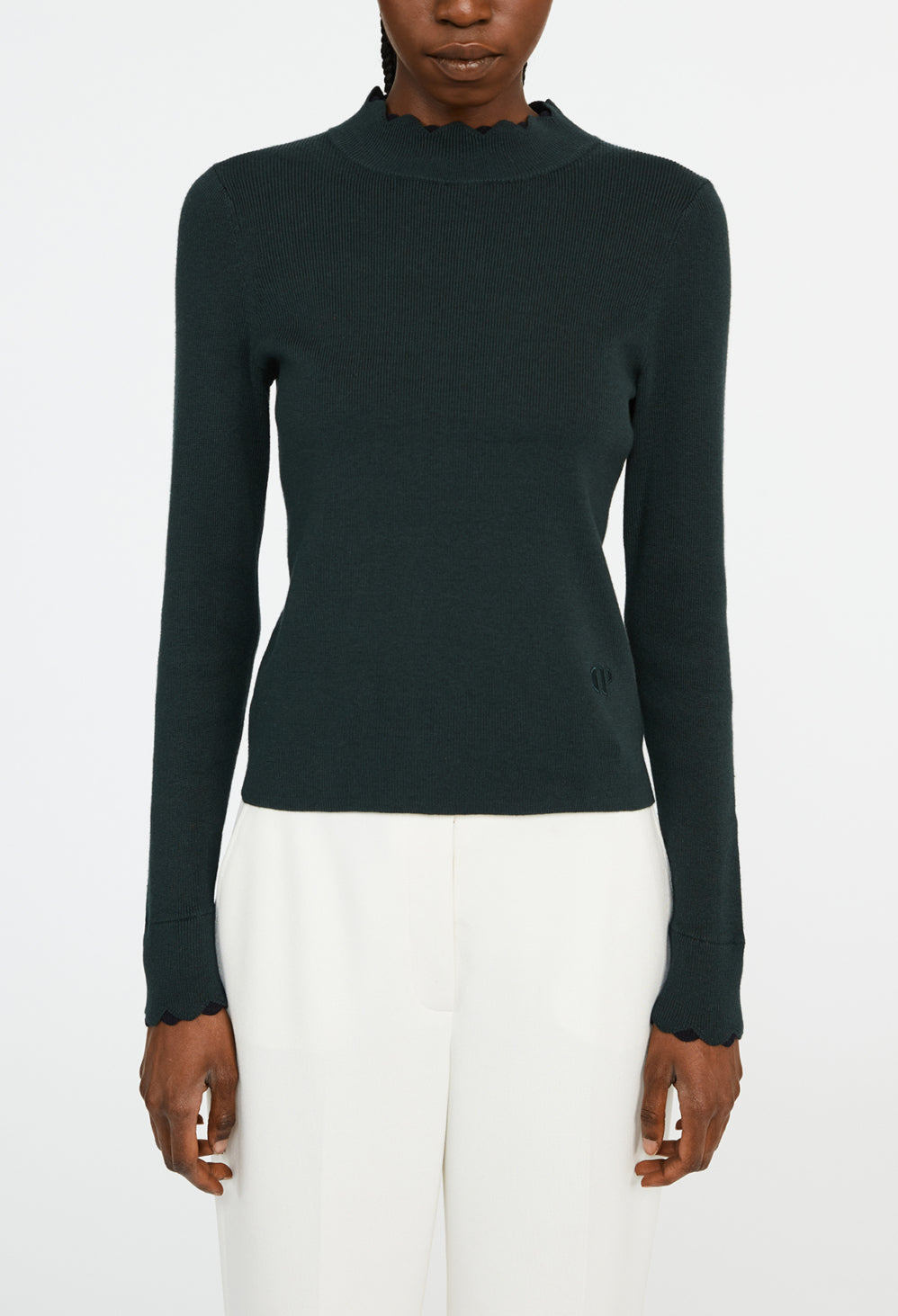 Pull bicolore à col coquille Faume - seconde main