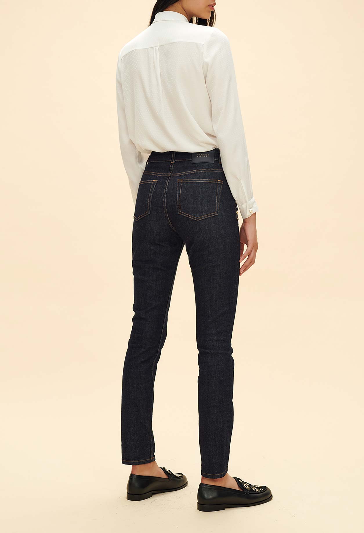 Jean slim brut détails studs Faume - seconde main