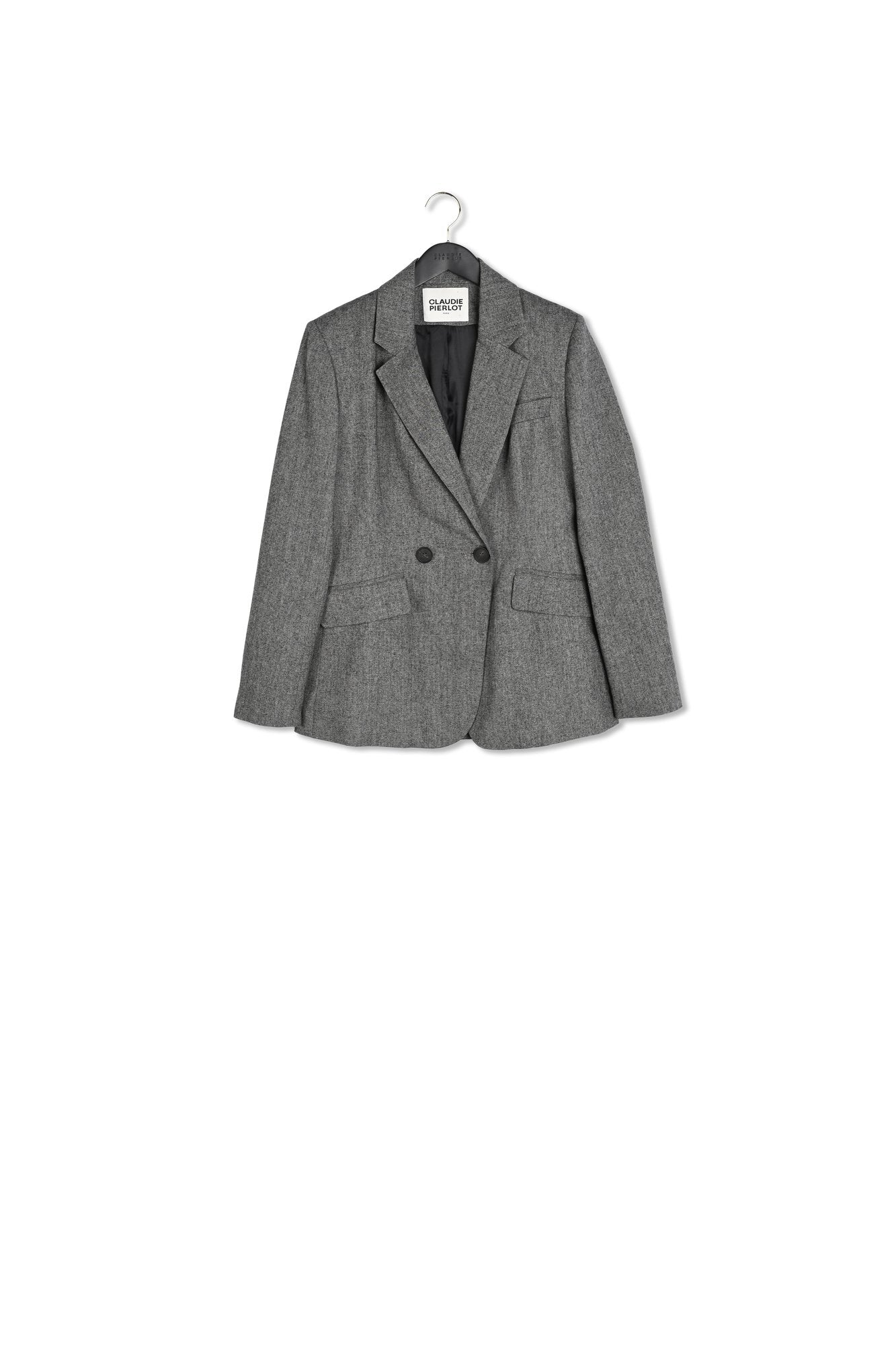 Veste tailleur gris chiné Faume - seconde main