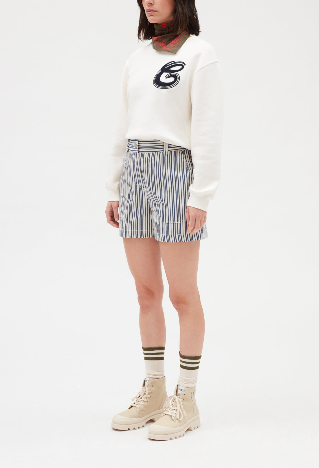 Short rayé bicolore Faume - seconde main