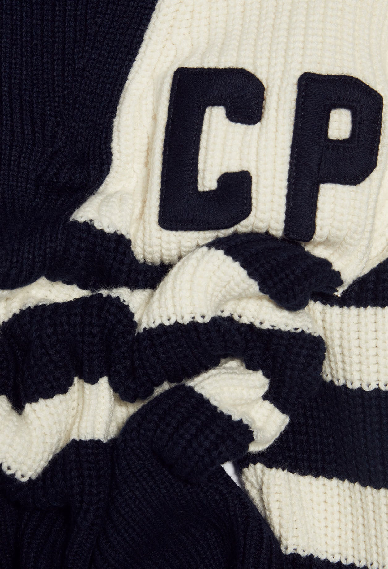 Pull rayé col montant zippé Faume - seconde main