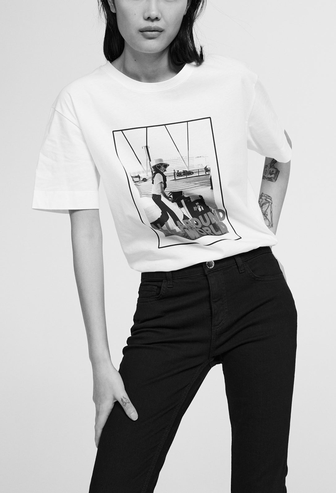 T-shirt sérigraphié en coton biologique Faume - seconde main