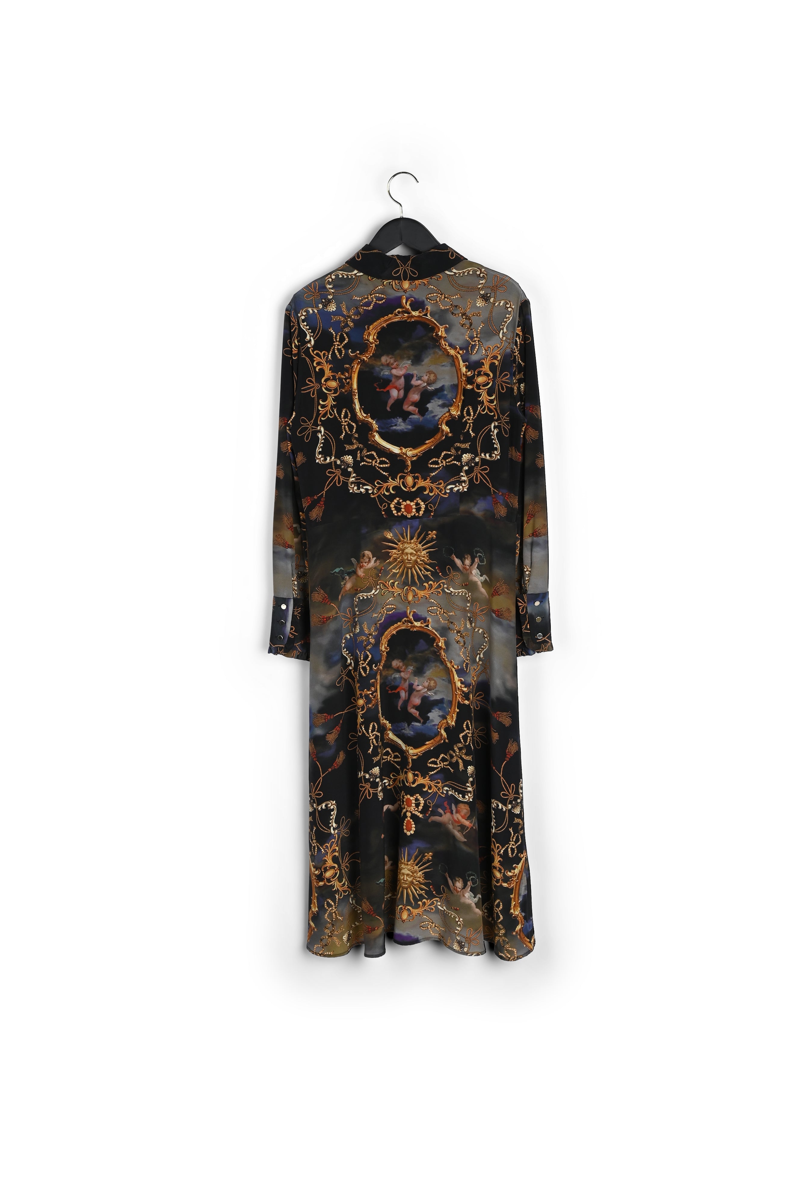 Robe longue en soie fluide imprimée Faume - seconde main