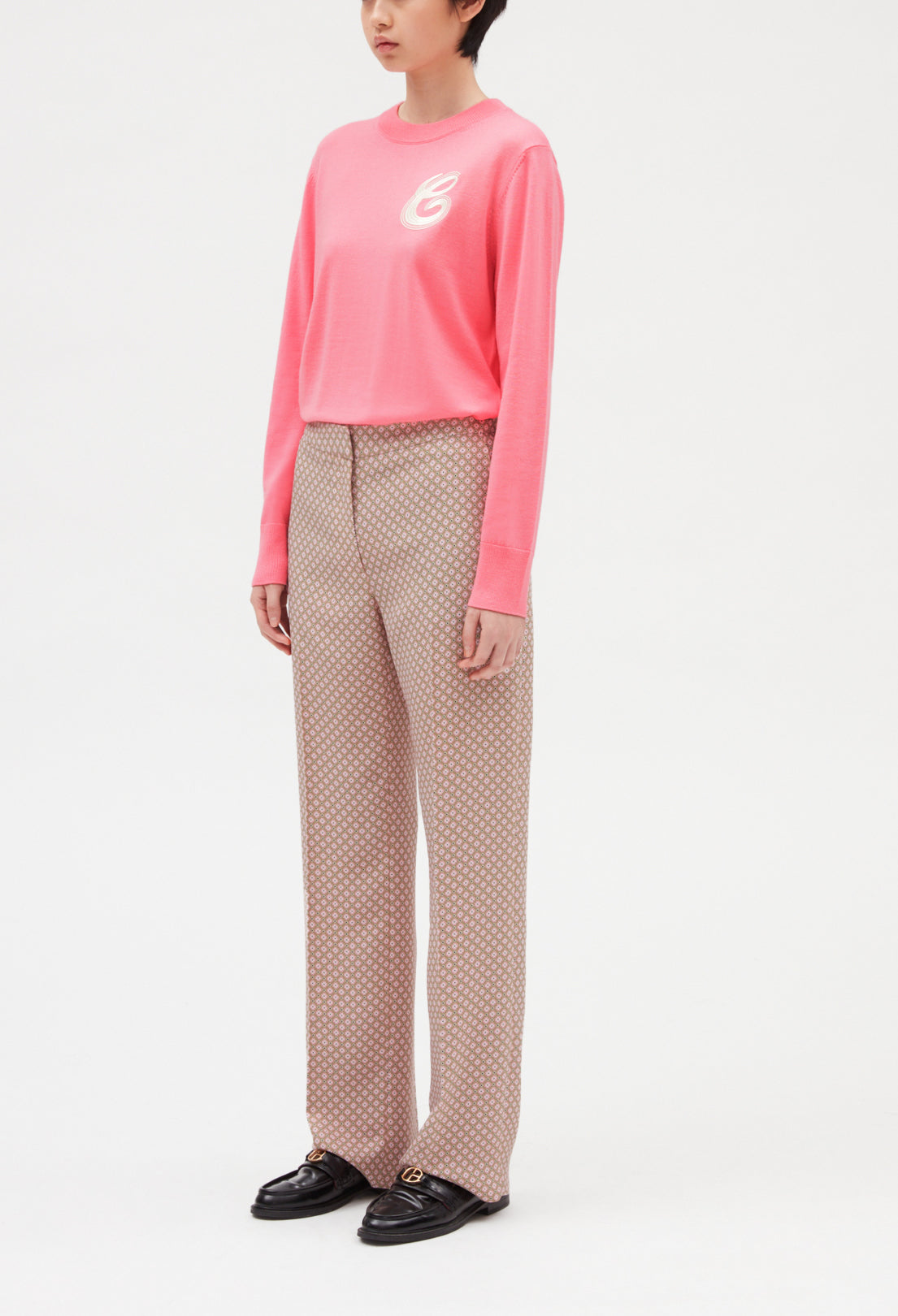 Pantalon imprimé rose Faume - seconde main