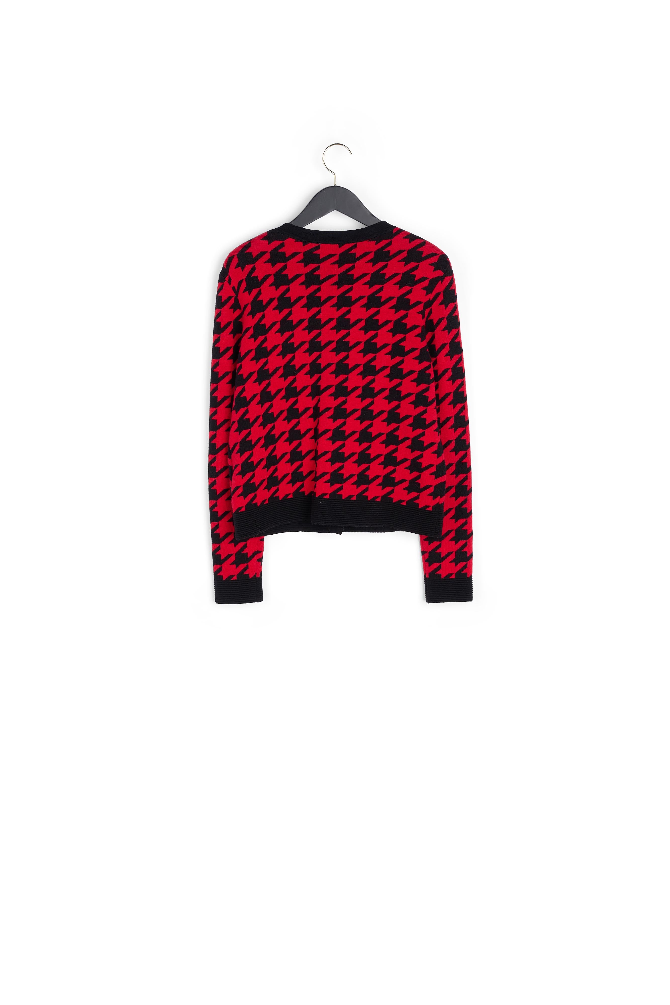 Cardigan bicolore pied de coq Faume - seconde main