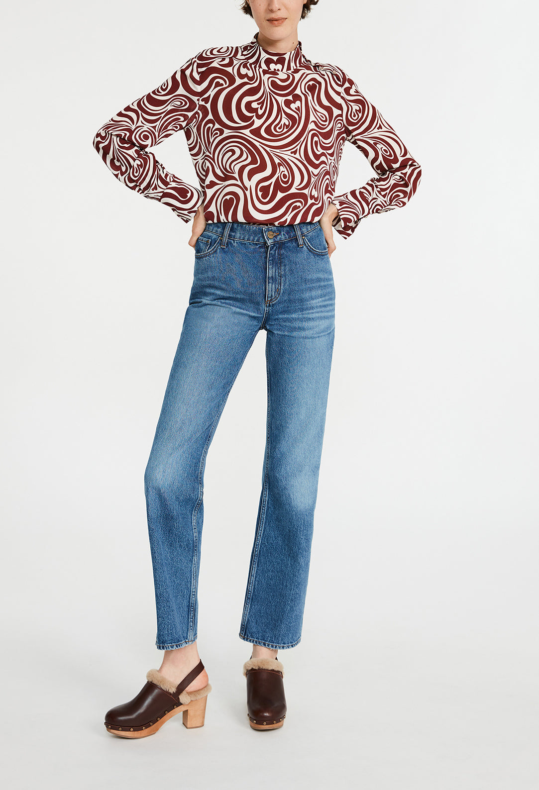 Blouse imprimé coeur Faume - seconde main