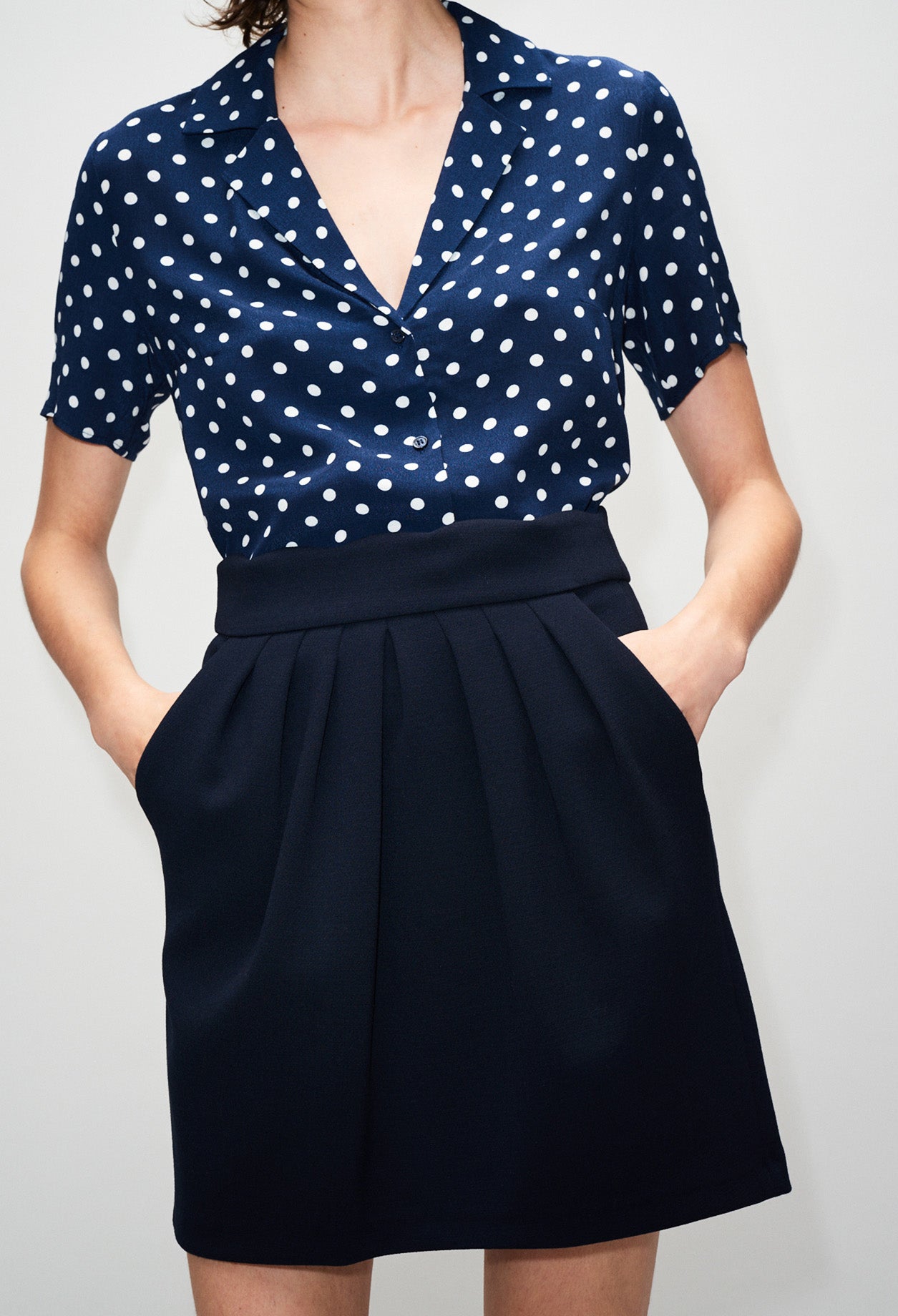 Jupe courte coupe trapèze Faume - seconde main